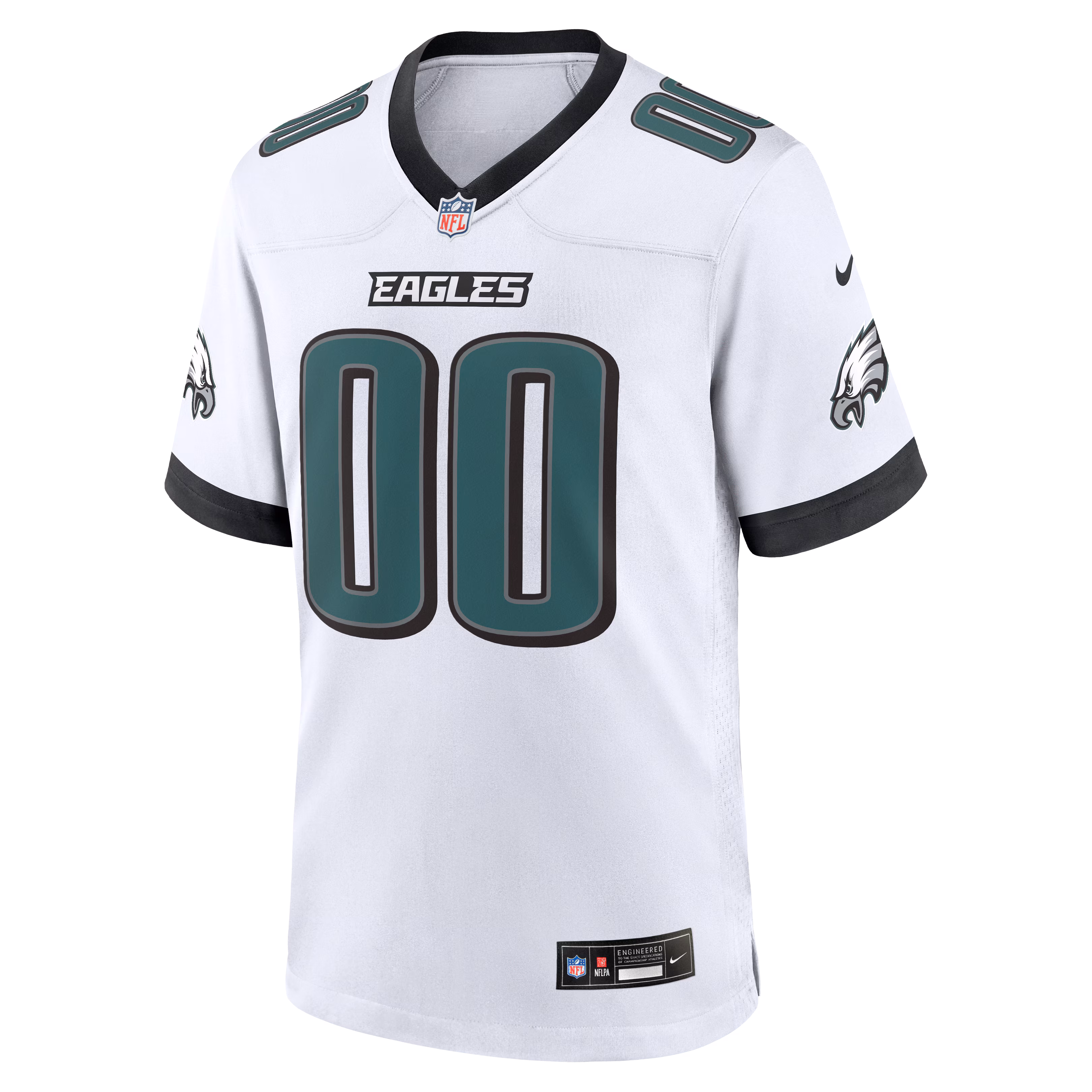 Philadelphia Eagles Nike White Custom Game Jersey - White