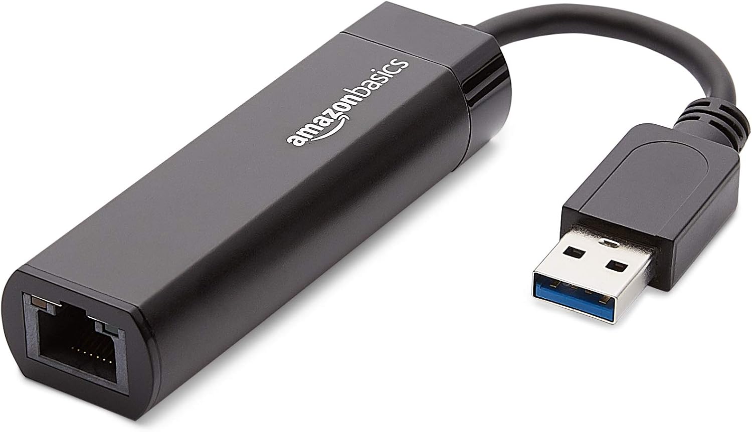 Amazon Basics USB 3.0 to 10/100/1000 Gigabit Ethernet Internet Adapter, Compatible with Windows and macOS, 10-Pack, Black