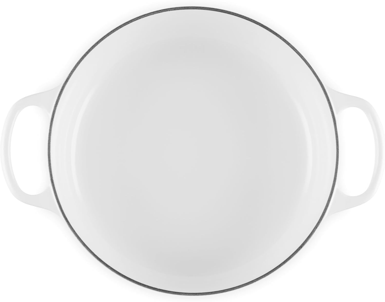 Le Creuset Enameled Cast Iron Signature Round Wide Dutch Oven, 3.5 qt., White
