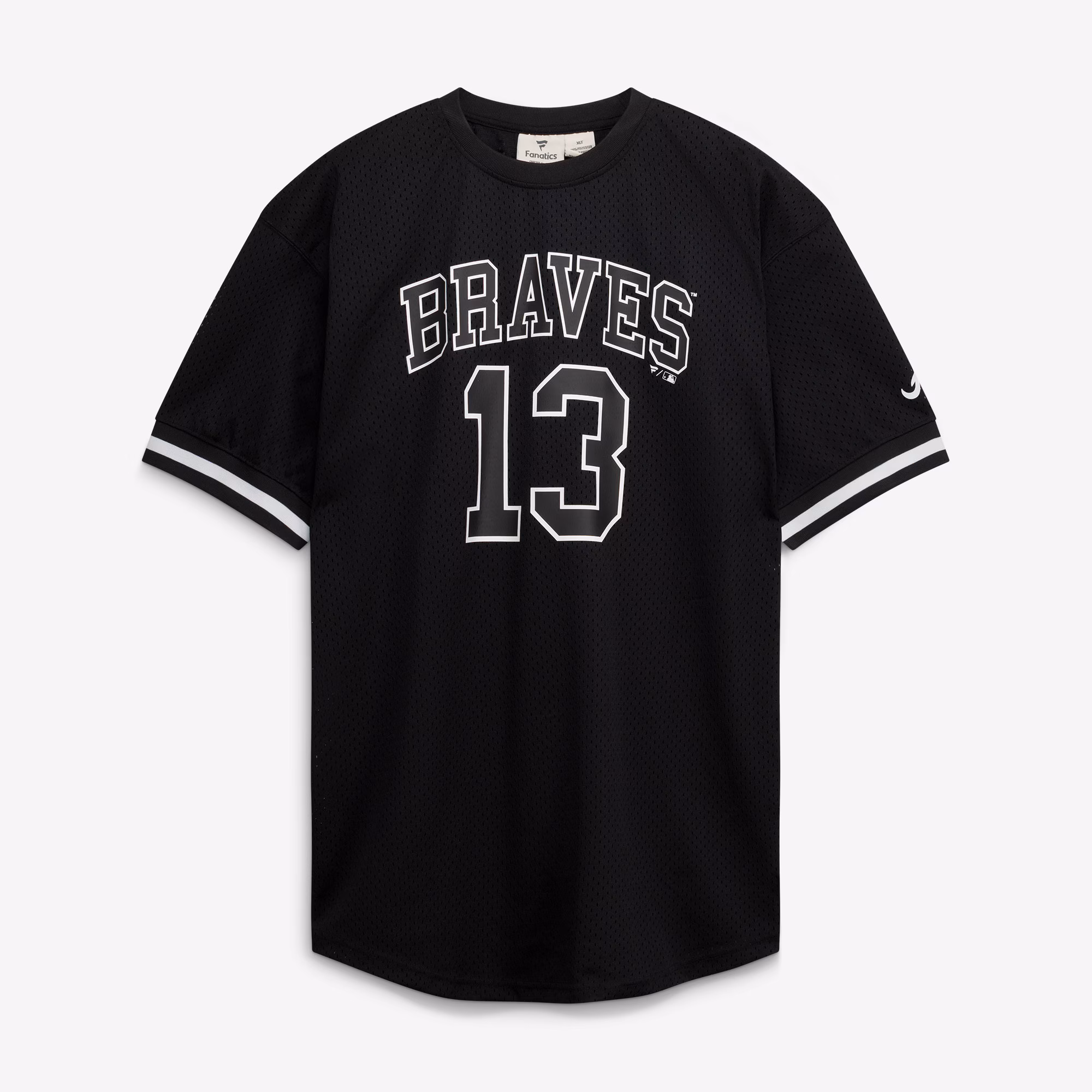 Ronald Acuña Jr. Atlanta Braves Fanatics Big & Tall Heavyweight Mesh Jersey - Black/White