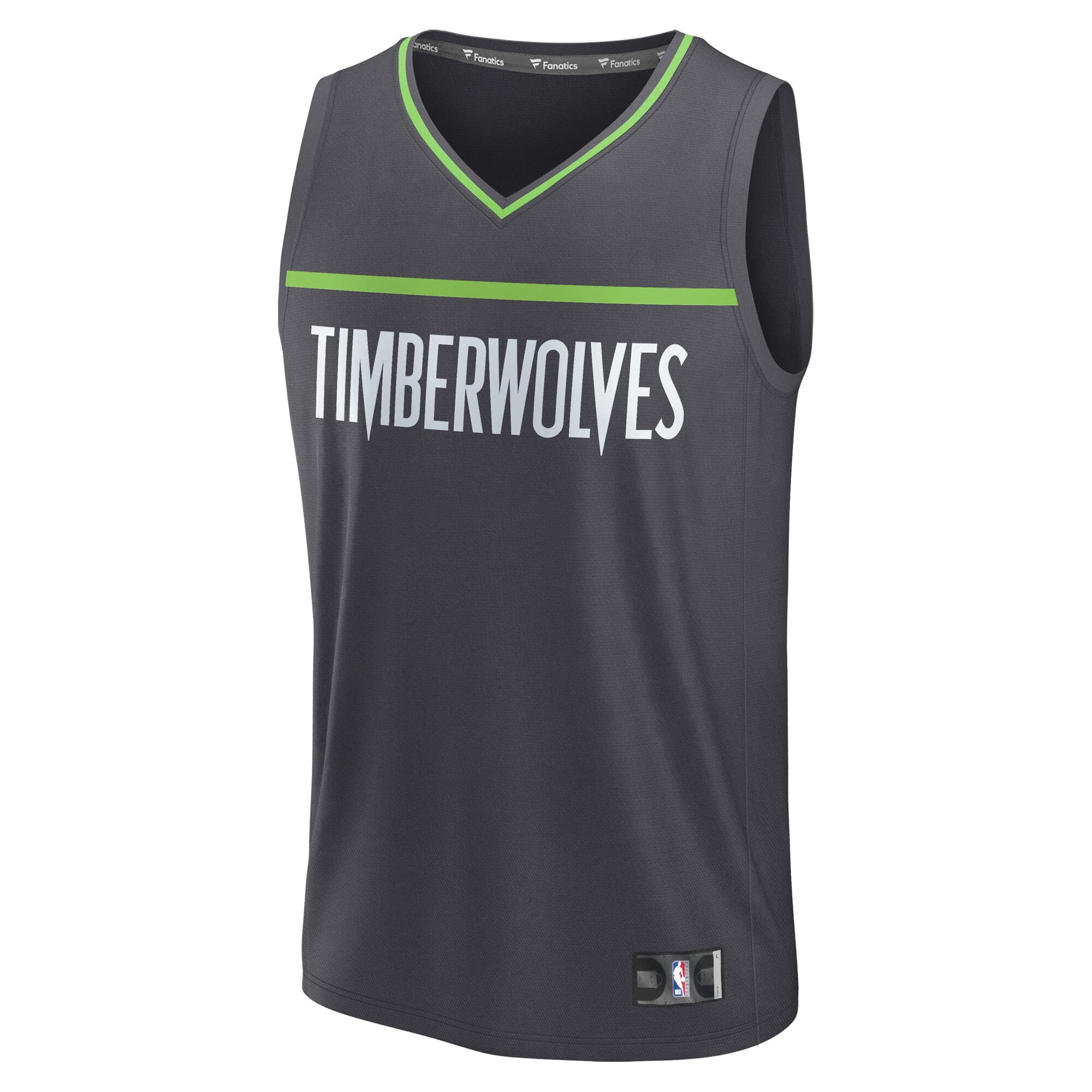 Minnesota Timberwolves Fanatics Fast Break Custom Jersey - Icon Edition - Anthracite