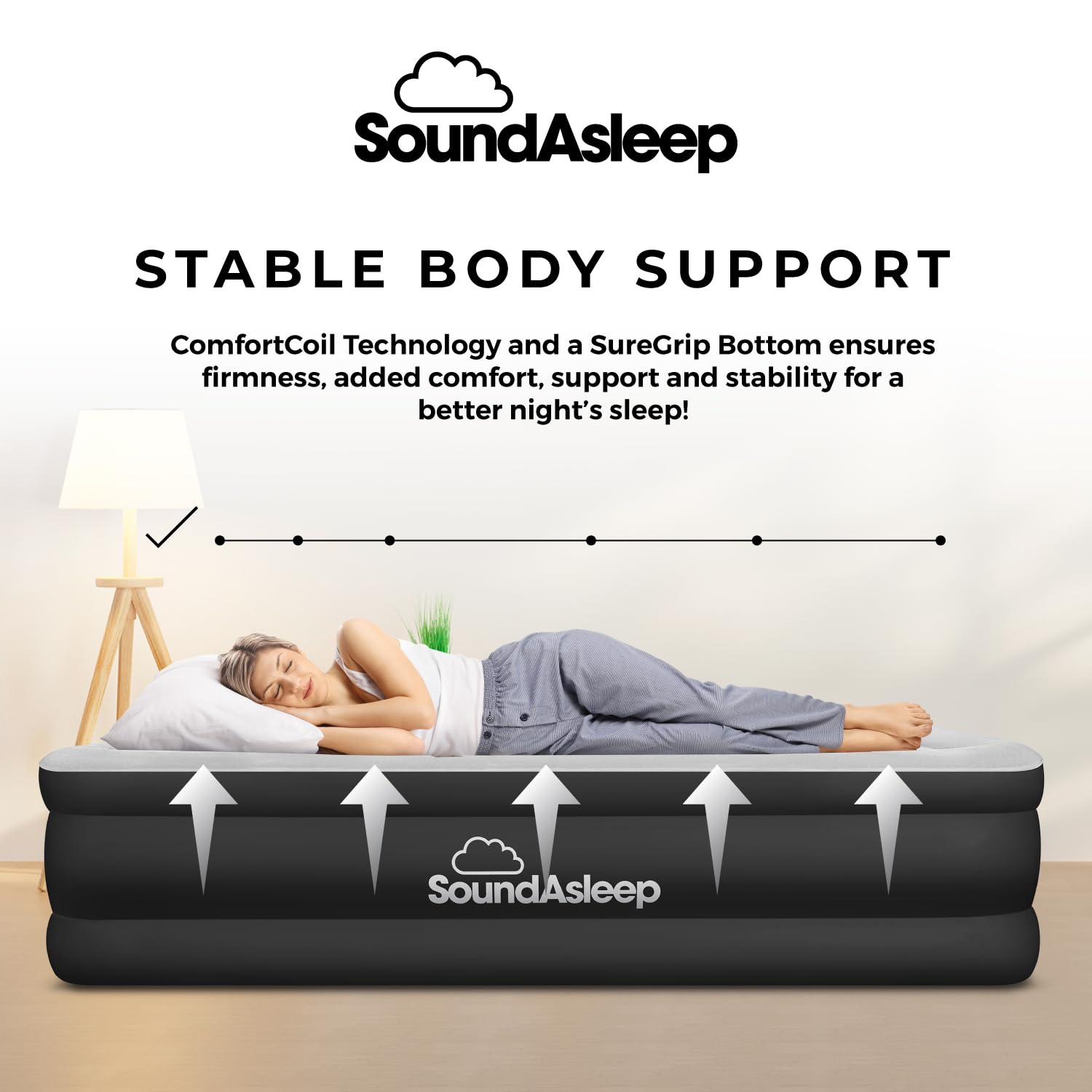 SOUNDASLEEP PRODUCTS SoundAsleep Dream Series Queen Air Mattress with Pump
