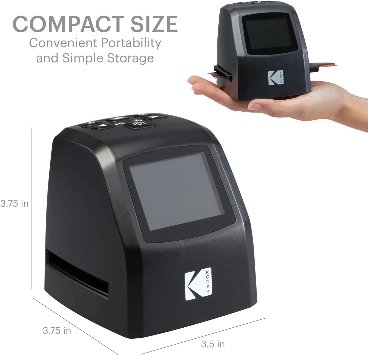 KODAK Mini Digital Film & Slide Scanner – Converts 35mm, 126, 110, Super 8 & 8mm Film to 22MP JPEG Images – Includes 2.4
