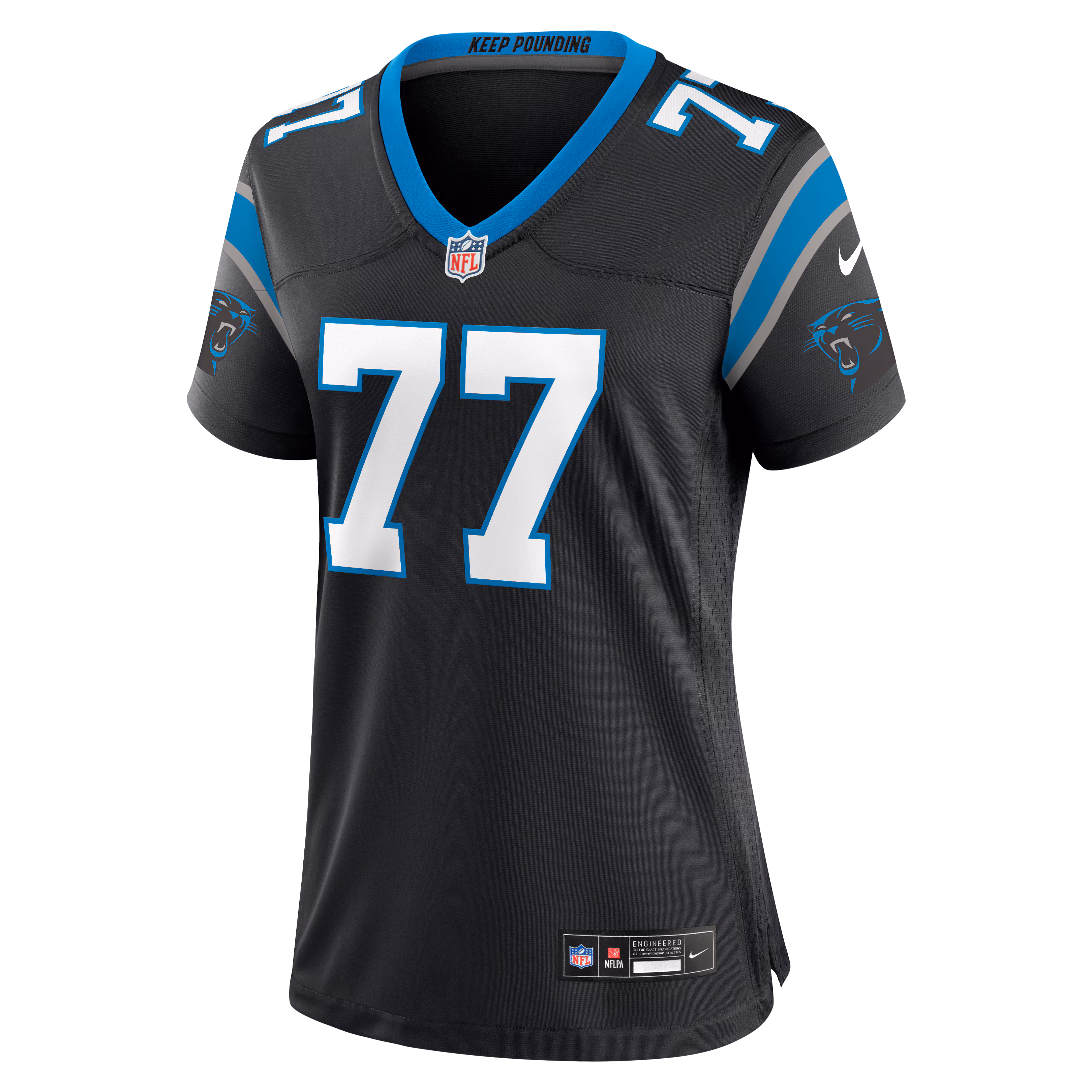 Luke Fortner Carolina Panthers Nike Women's Team Game Jersey -  Black