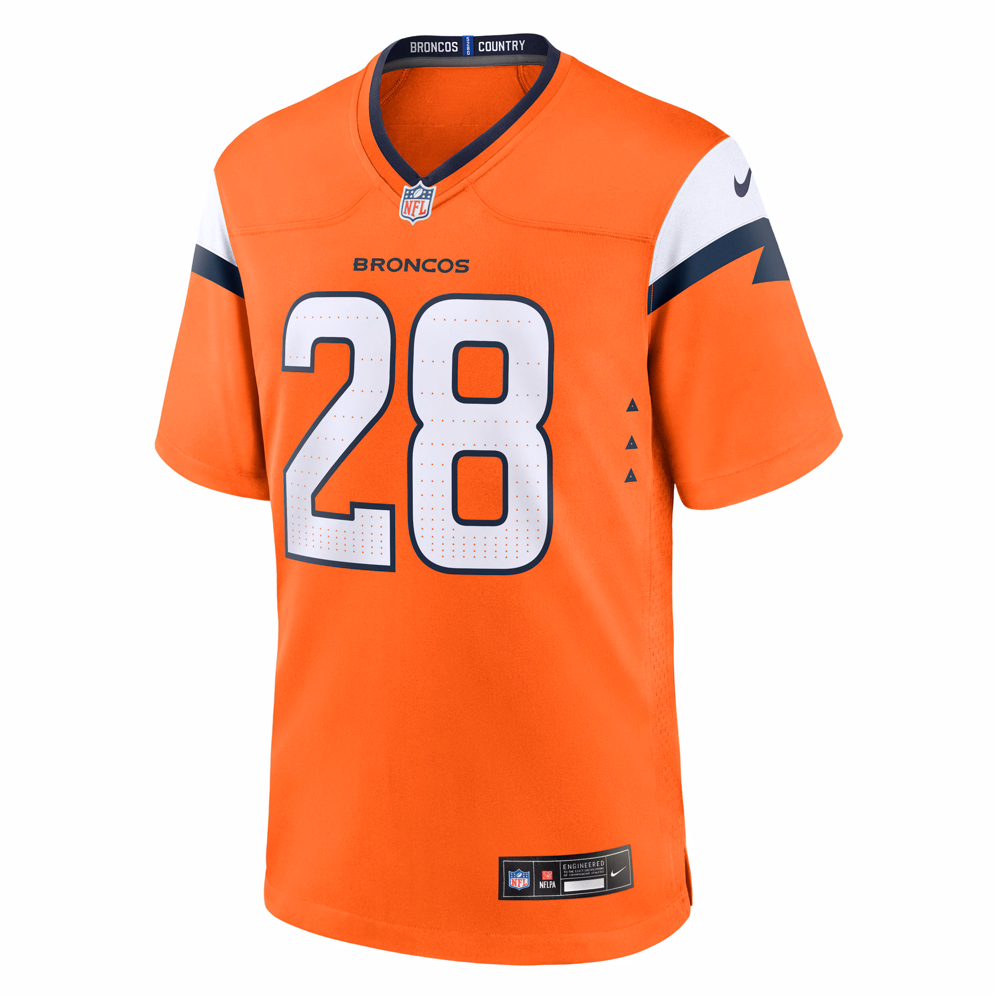 Tyler Badie Denver Broncos Nike Team Game Jersey -  Orange