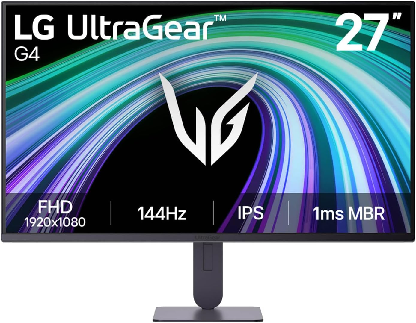 LG 27G414B-B 27-inch Ultragear Full HD (1920 x 1080) IPS Gaming Monitor 144Hz, 1ms, NVIDIA G-Sync Compatible, FreeSync, HDR10, Built-in Speaker, Switch, HDMI, DisplayPort, Tilt/Height Stand, Black