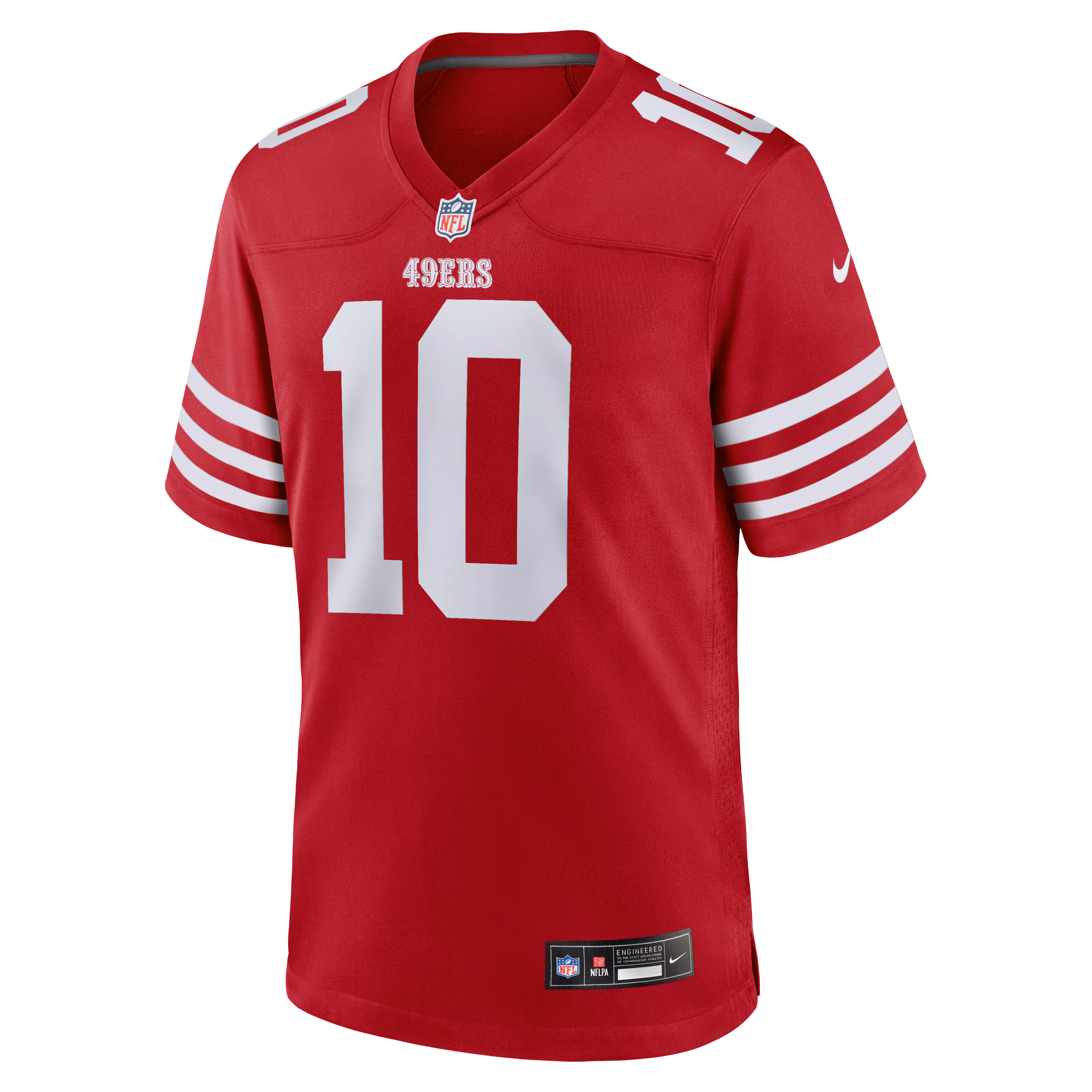Mac Jones San Francisco 49ers Nike Team Game Jersey -  Scarlet