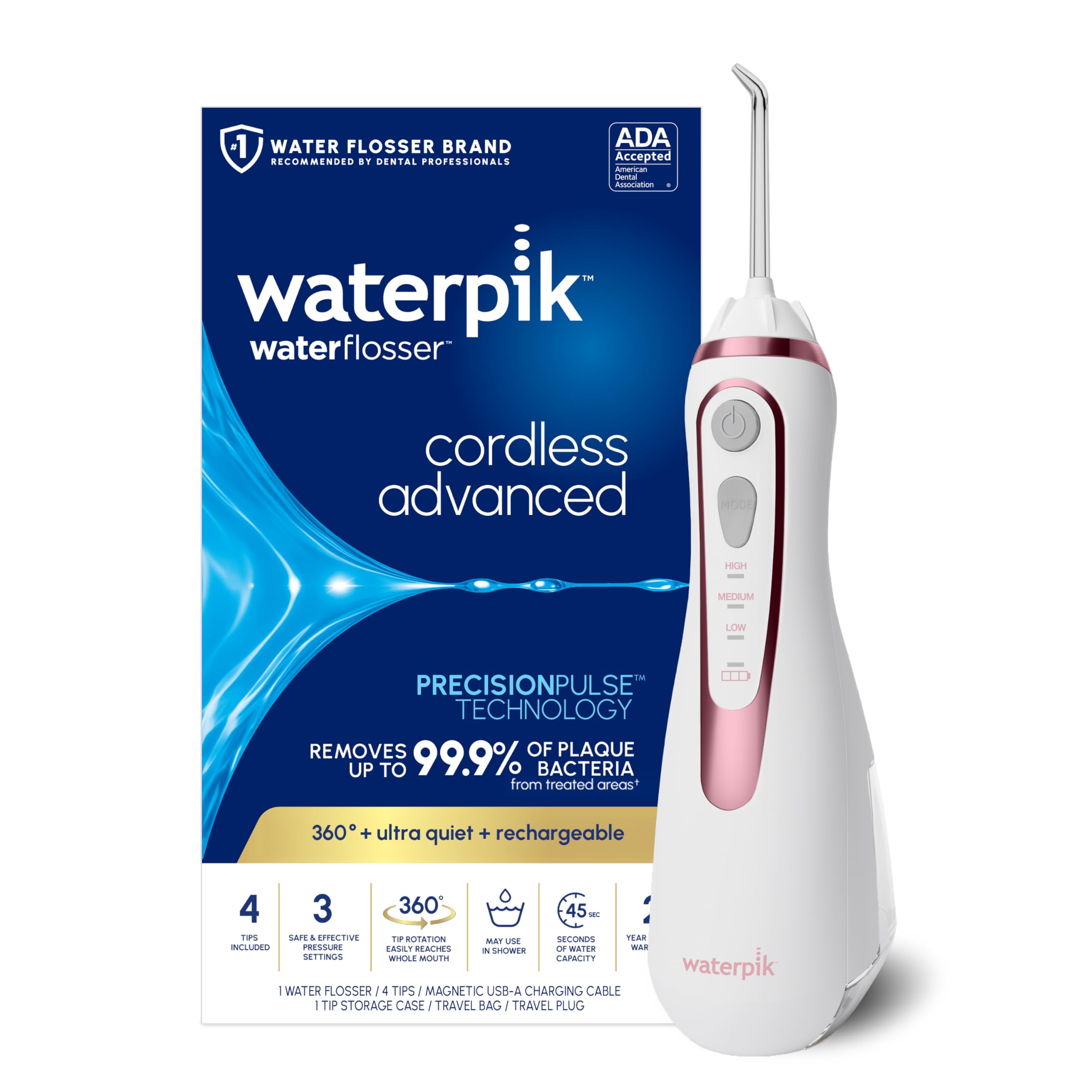 WATERPIK Cordless Advanced 2.0 Water Flosser for Dental Care