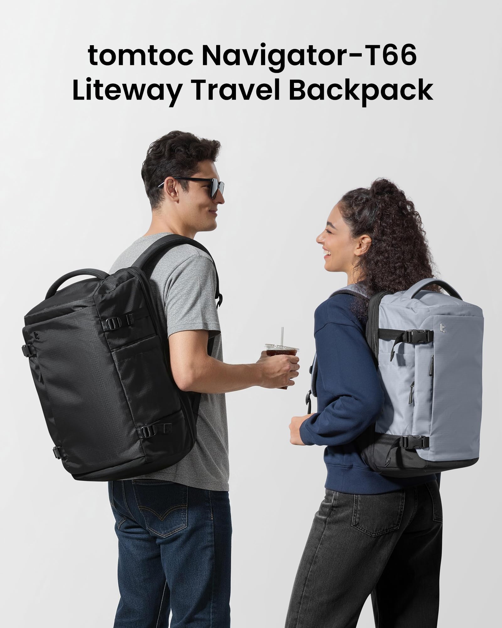 TOMTOC Travel Backpack 28L - TSA Friendly Lightweight Rucksack
