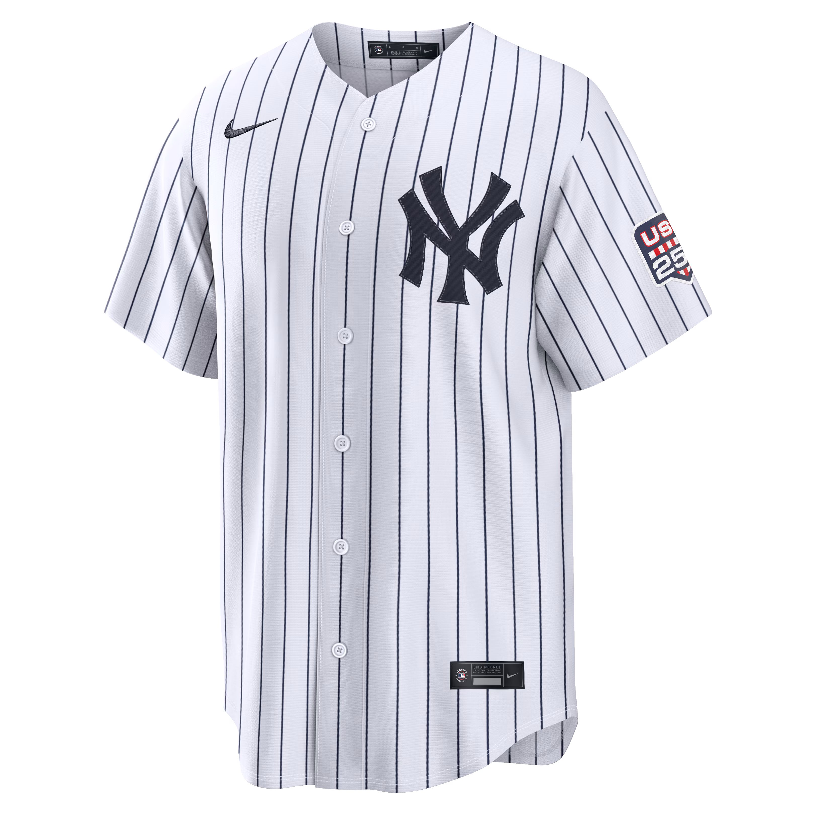 Fourth of July New York Yankees Giancarlo Stanton Nike White USA 250 Stadium Jersey