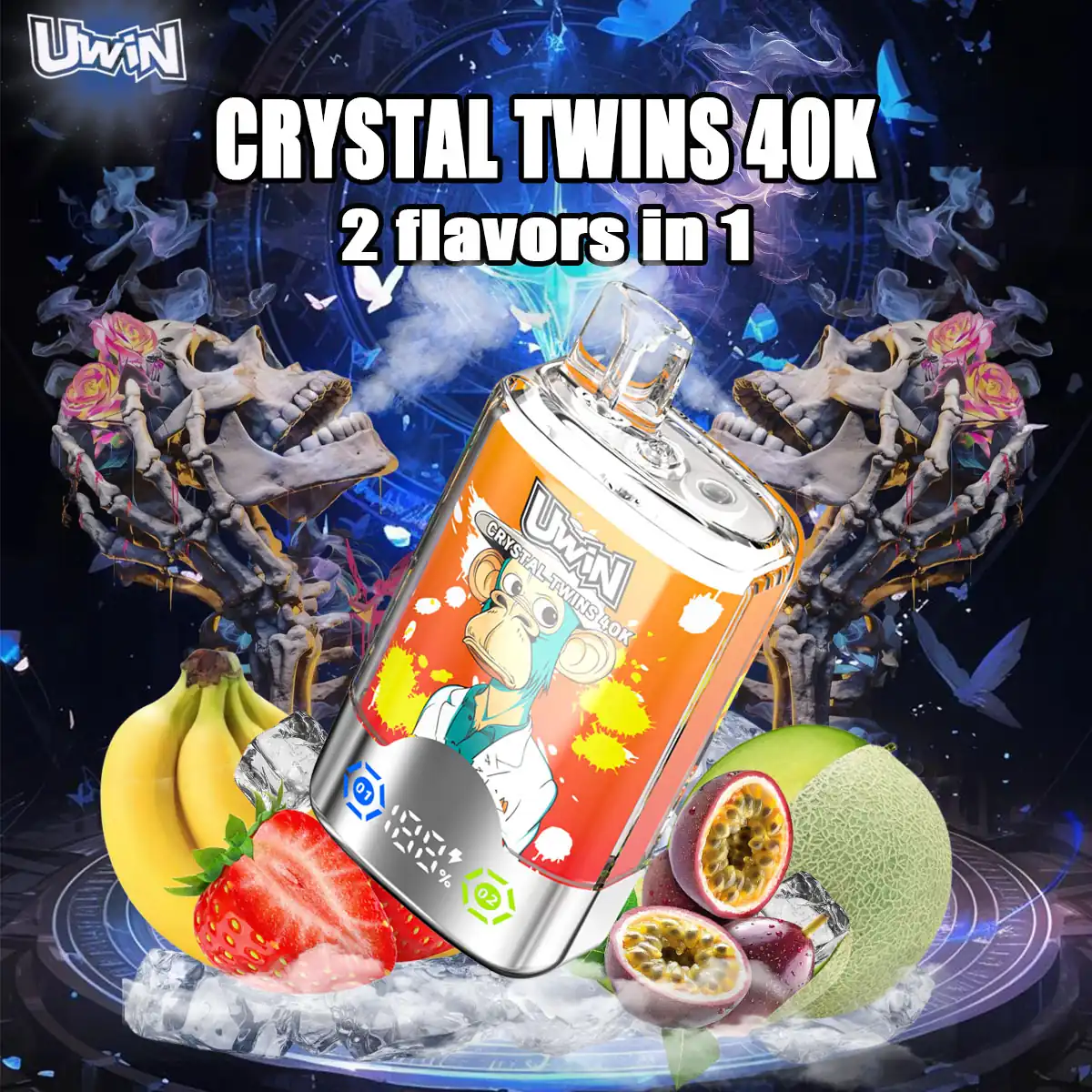 Uwin Twins Crystal 40K 2 In 1 Puffs 40000 Disposable Vape
