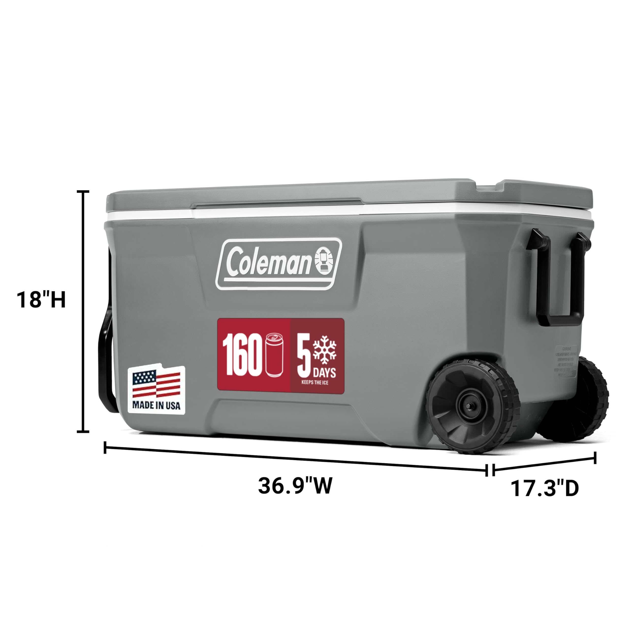 COLEMAN Classic Series 100-Quart Insulated Rolling Cooler