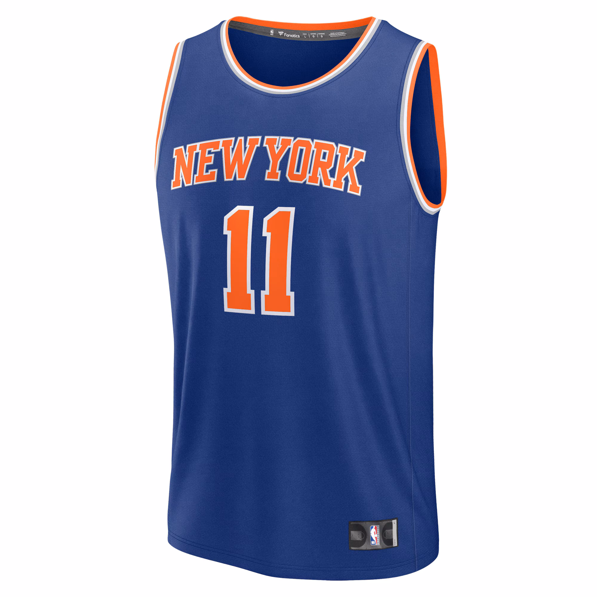 Jalen Brunson New York Knicks Fanatics Fast Break Replica Player Jersey - Icon Edition - Blue