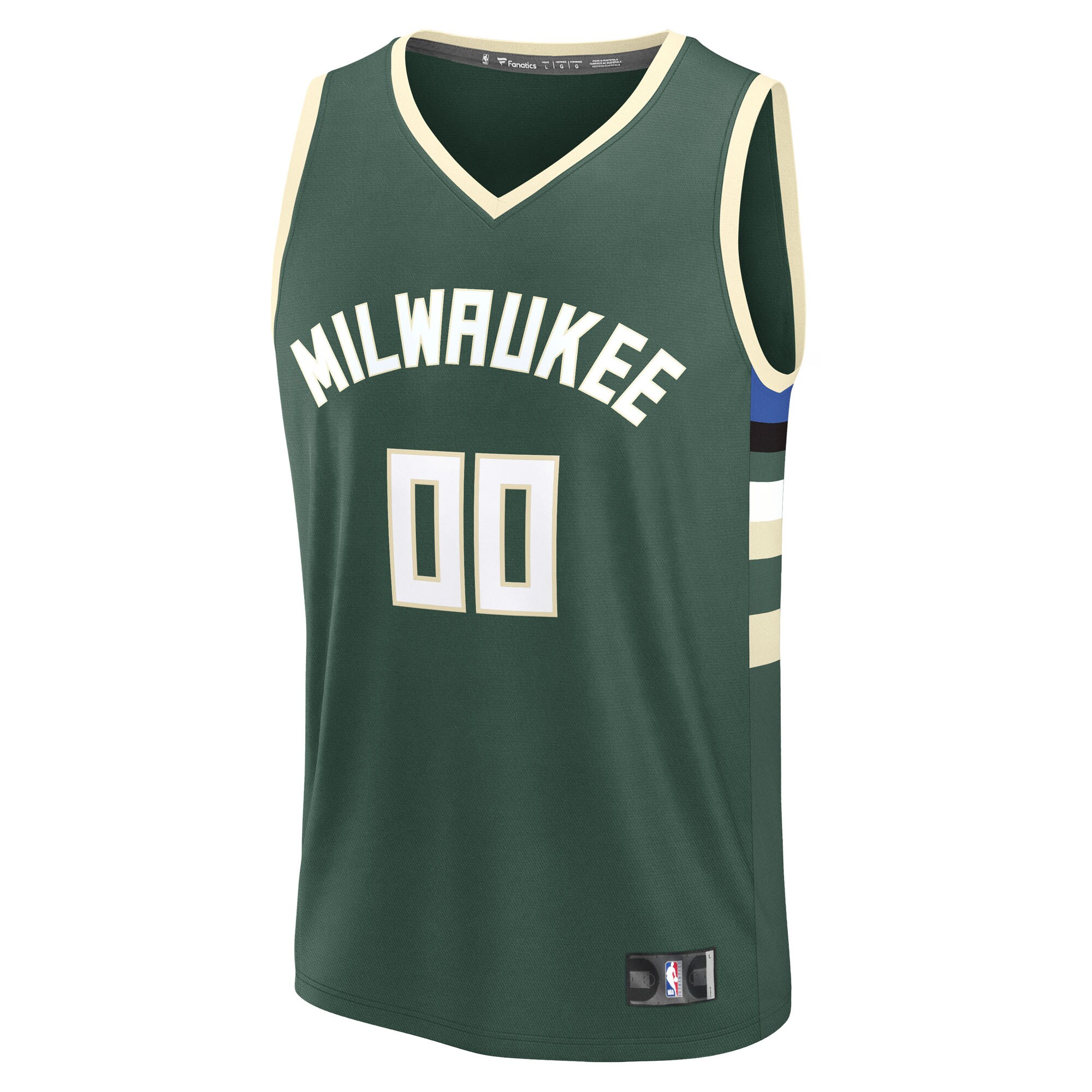 Milwaukee Bucks Fanatics Youth Fast Break Custom Replica Jersey - Green  - Icon Edition