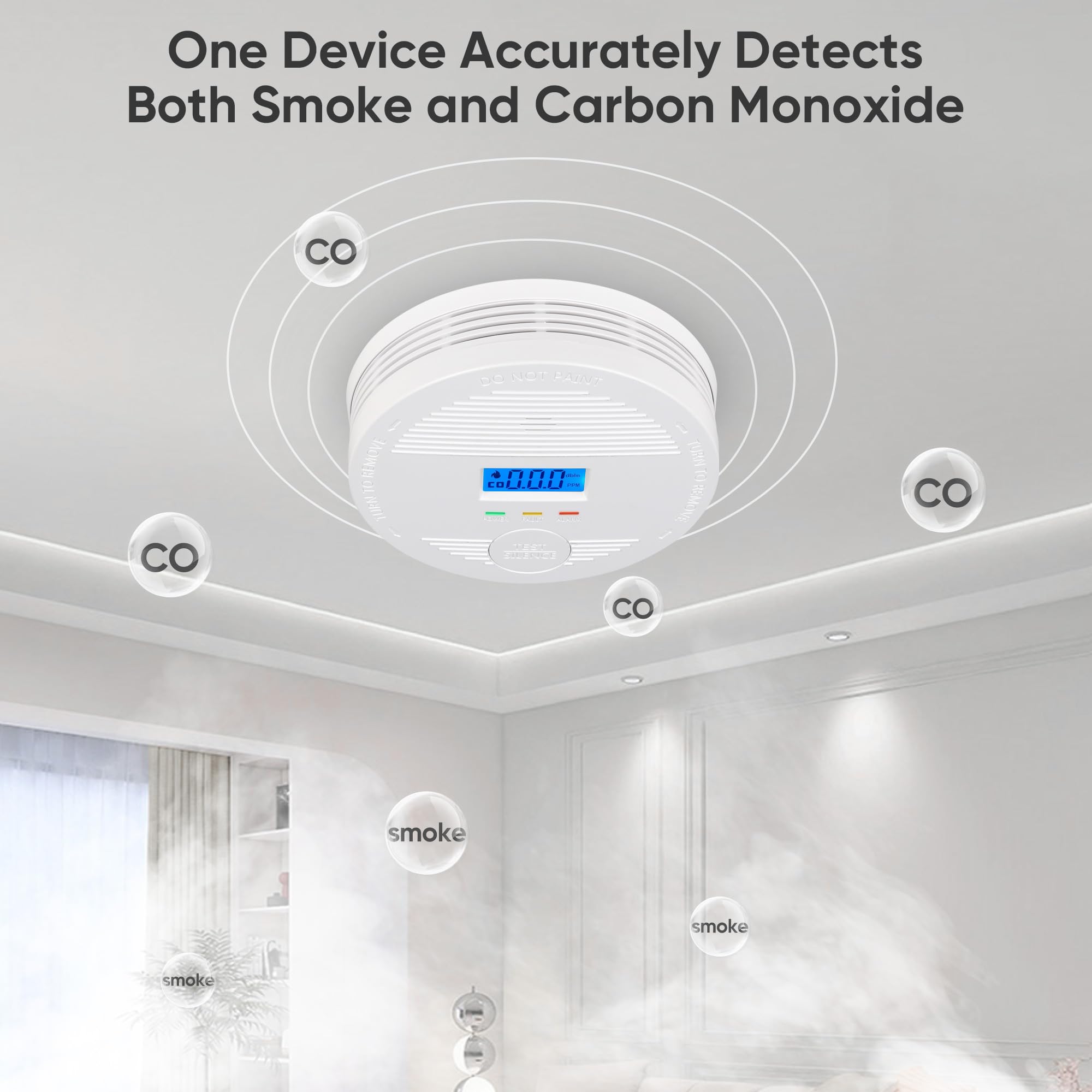 DFGJLVF Interconnected Smoke and Carbon Monoxide Detector