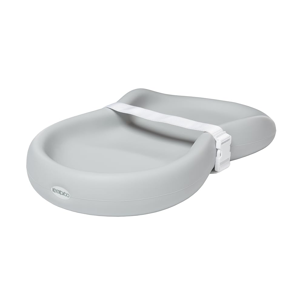 Keekaroo Peanut Changer Grey – the Original - Easy-to-Clean Changing pad and the only Shell Over Foam, Fully Water Repellant