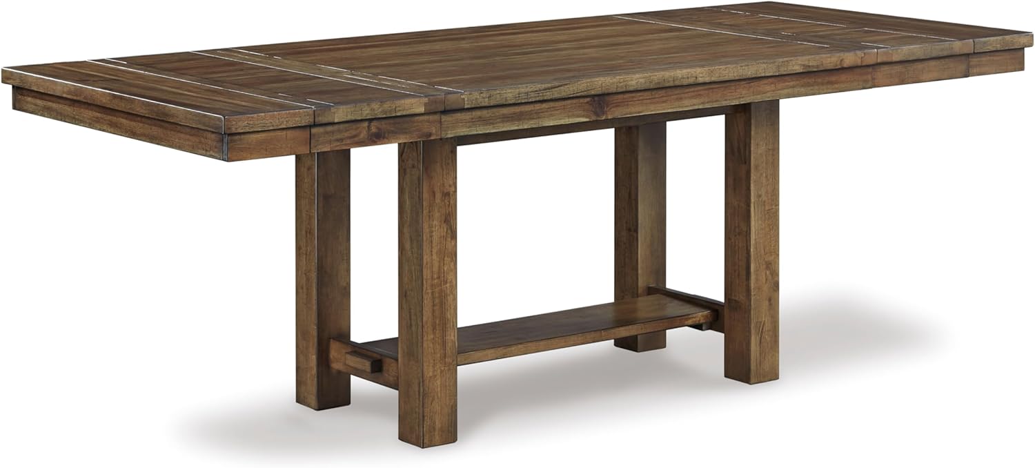 Signature Design by Ashley Moriville Rectangular Dining Extension Table, 2 Extension Leaves, Seats 8, 36