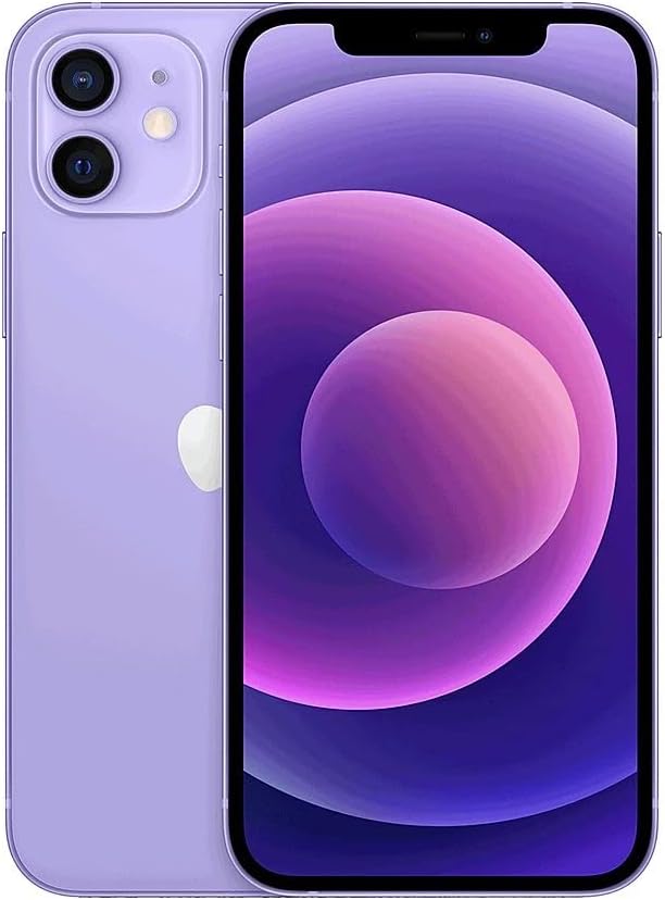Apple iPhone 12, US Version, 128GB, Purple for AT&T (Renewed)