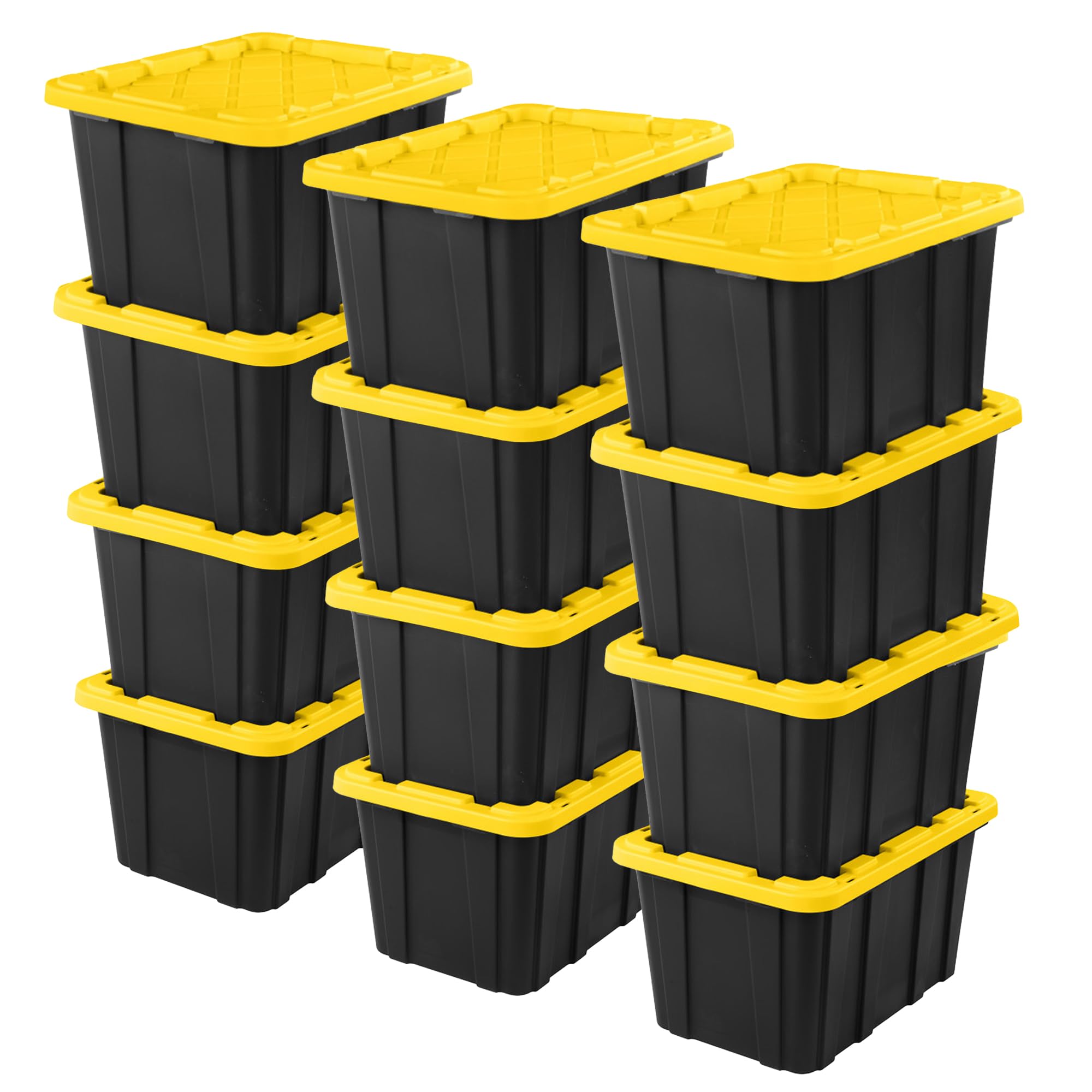STERILITE 12-Pack Heavy-Duty Plastic Storage Bins with Lids