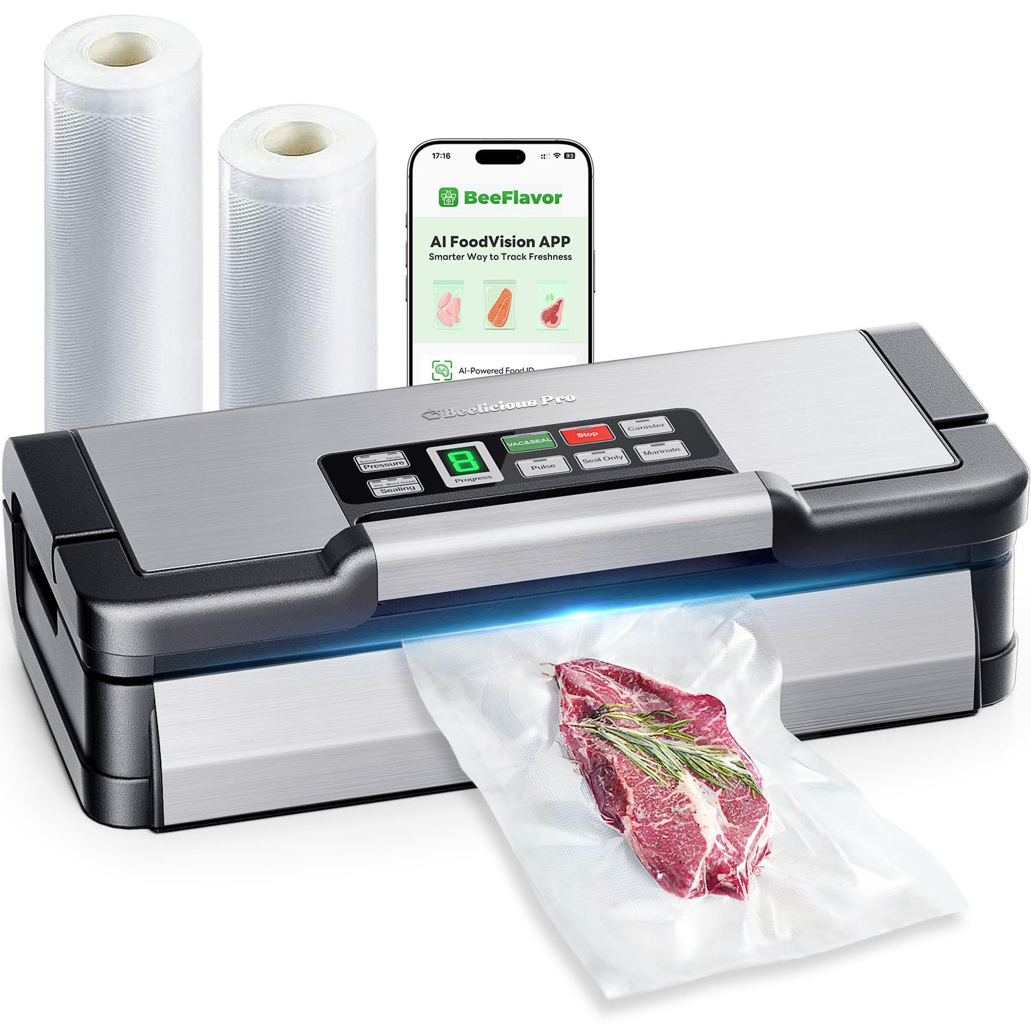 BEELICIOUS PRO 95kPa Vacuum Sealer Machine with AquaLock Technology