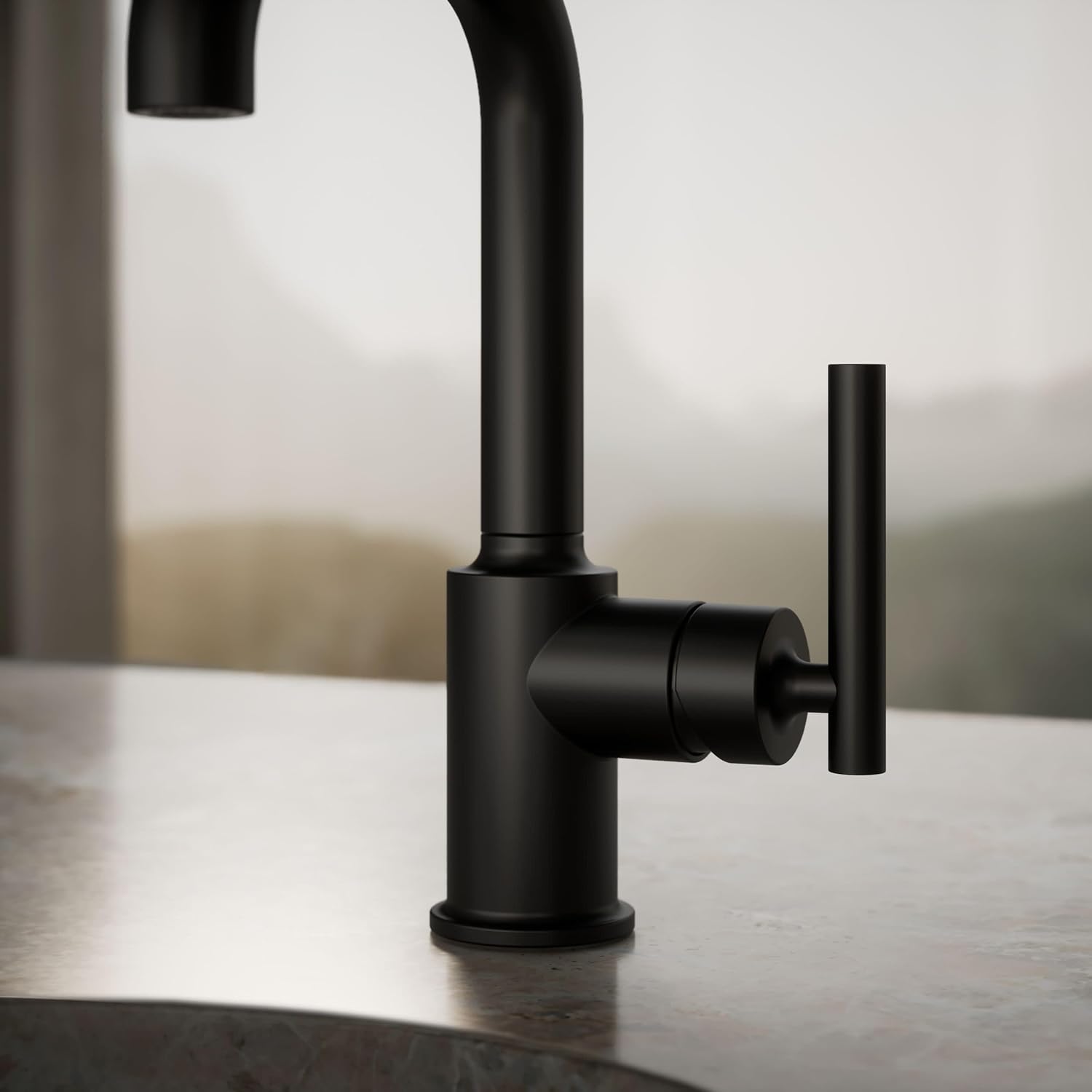 KOHLER K-7509-BL Purist Secondary Swing Spout Without Spray, Matte Black