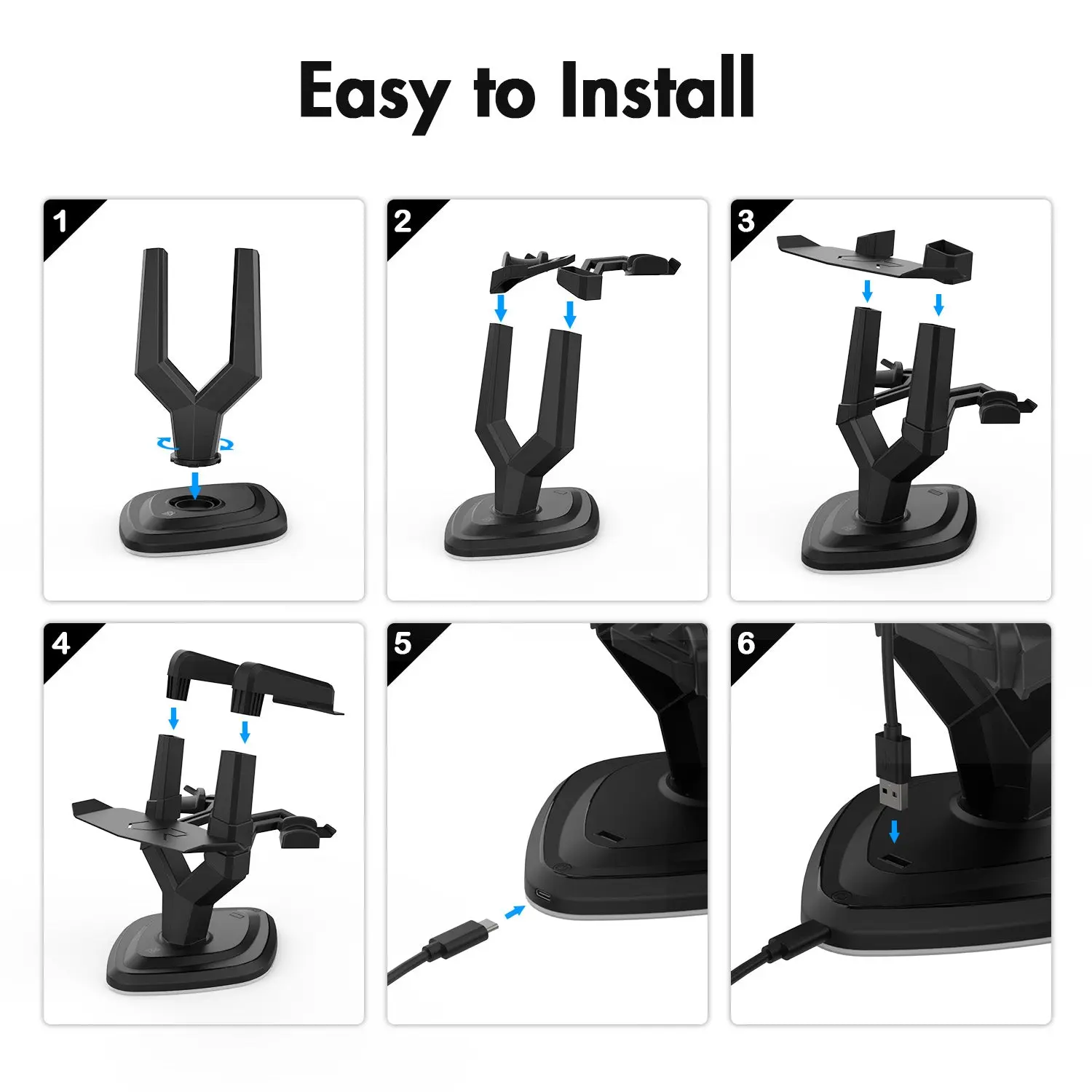 RGB VR Stand for VR Headset Quest 3 & 3S & 2