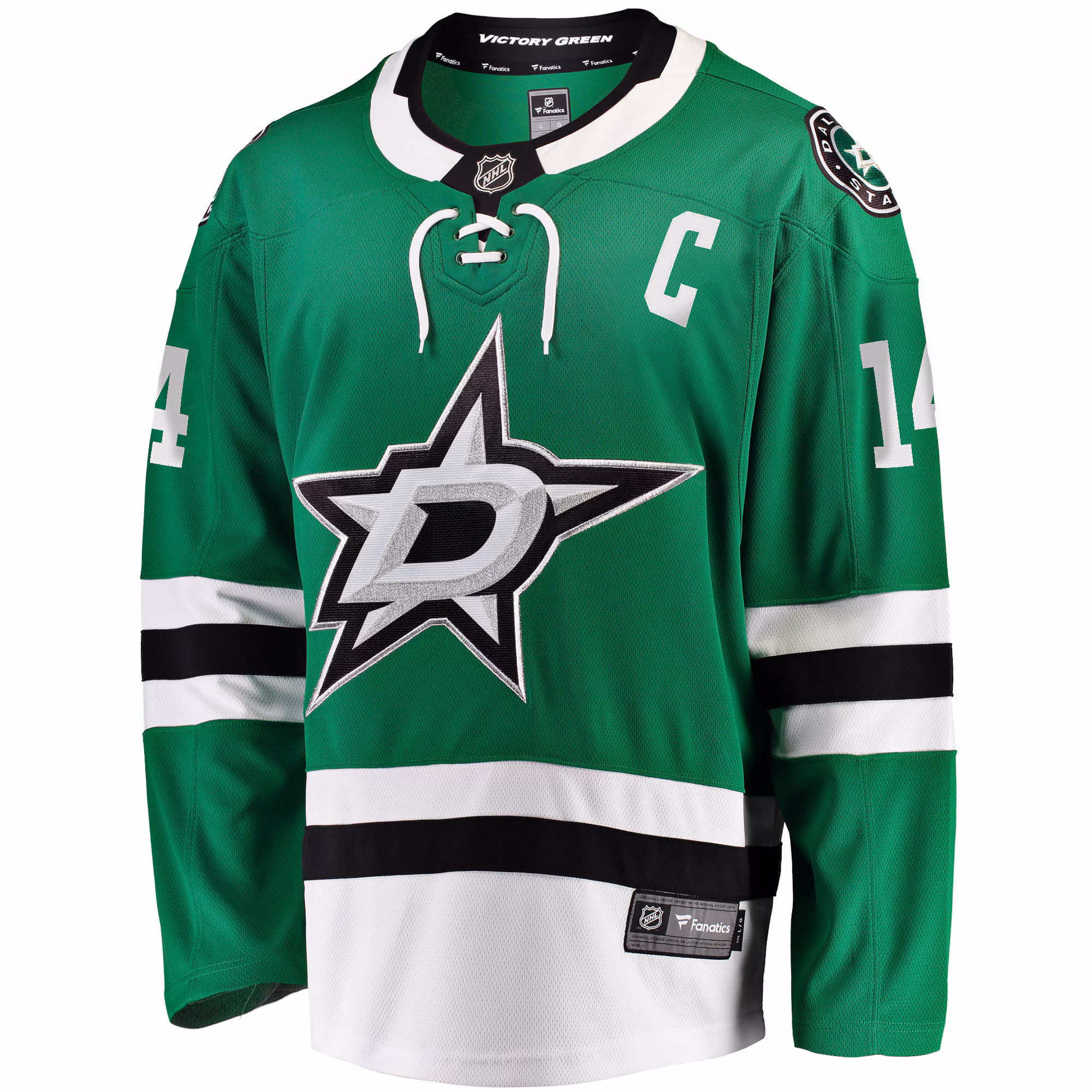 Jamie Benn Dallas Stars Fanatics Captain Patch Home Breakaway Jersey - Kelly Green