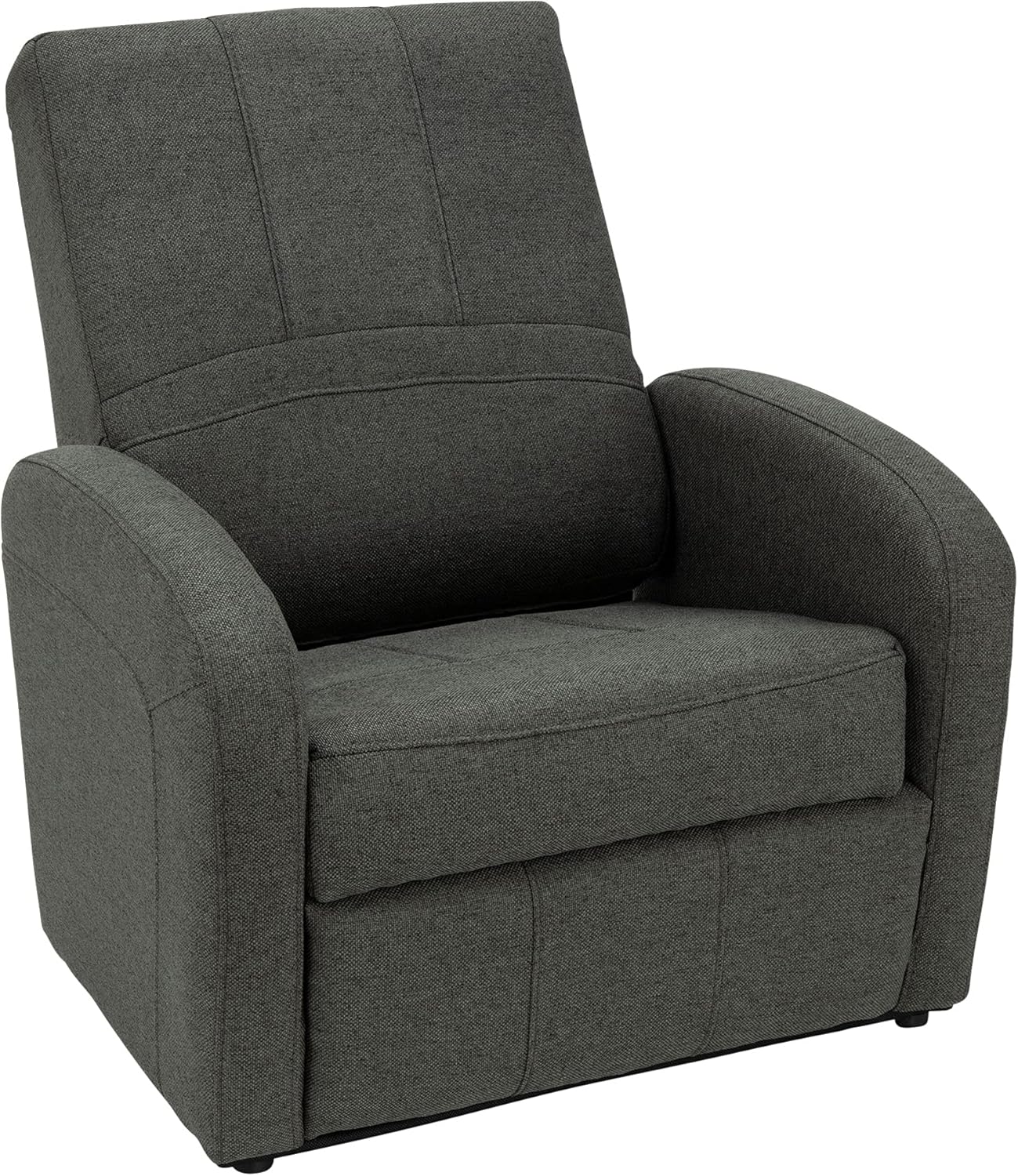 RecPro Charles RV Gaming Chair Ottoman Conversion | Built-in Storage | RV Furniture | Great for Teens | Cloth (1 Chair, Fossil)