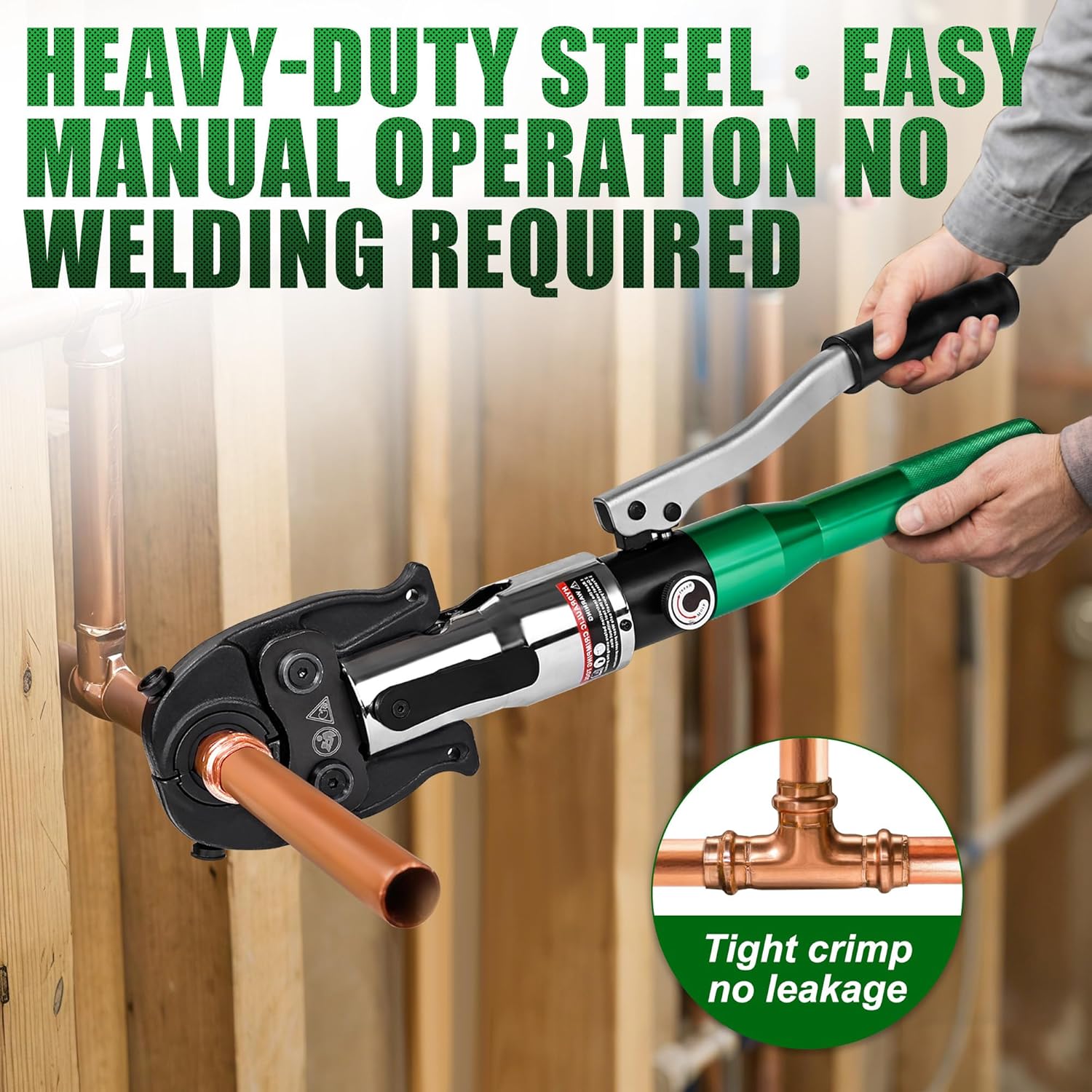 Copper Tube Fitting Crimping Tool Copper Pipe Crimper Press with 1/2