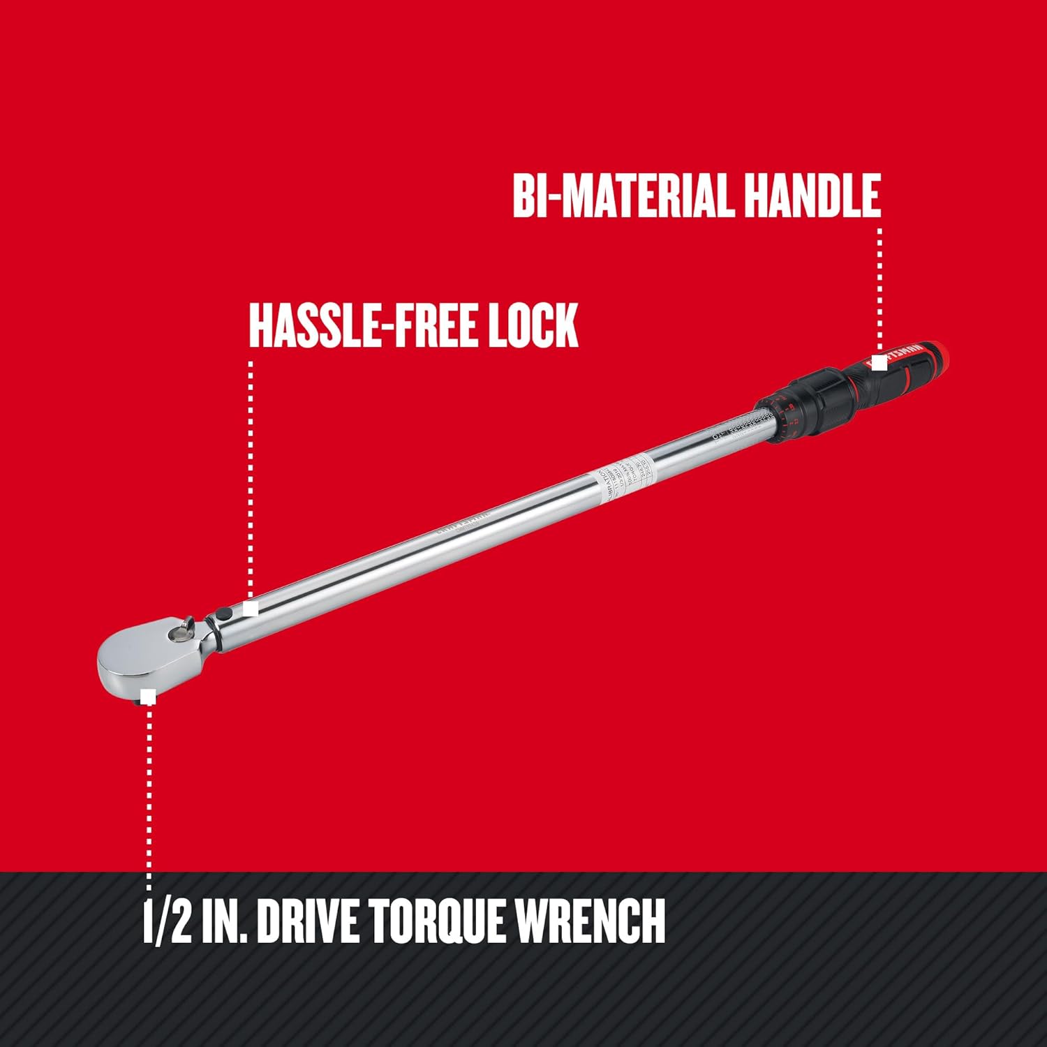 CRAFTSMAN Torque Wrench, 1/2