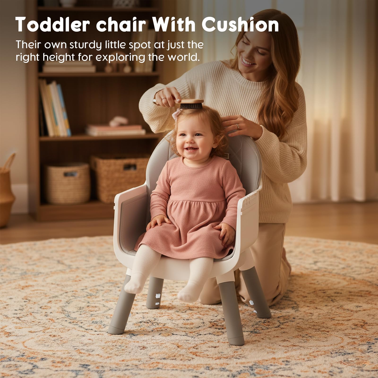 UNISWAN 6 in 1 Baby High Chair - Convertible Highchair Grey