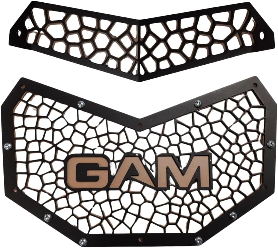 GAM Bundle for Can am Maverick X3 20017-2023 Front Radiator Grill and Upper Grill with Racing Plates Kit