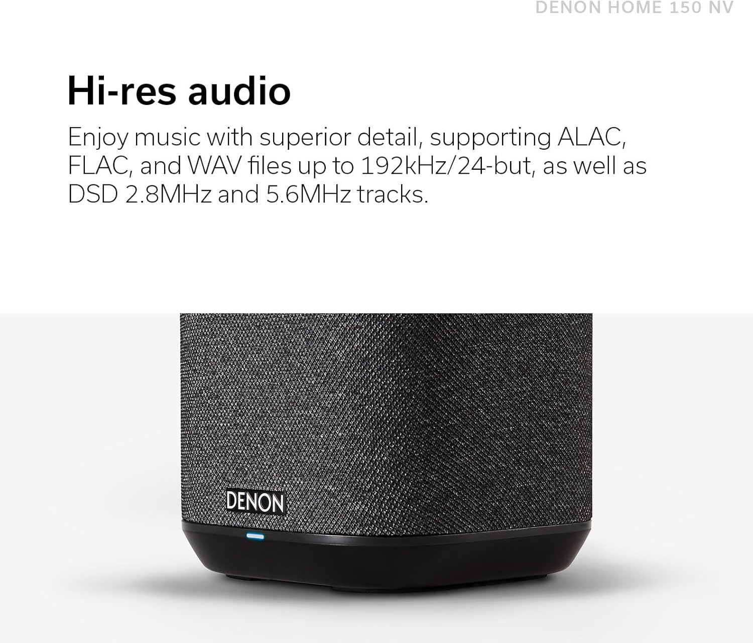 Denon Home 150 NV Home Stereo Wireless Speaker (White), Bluetooth Wireless, 1