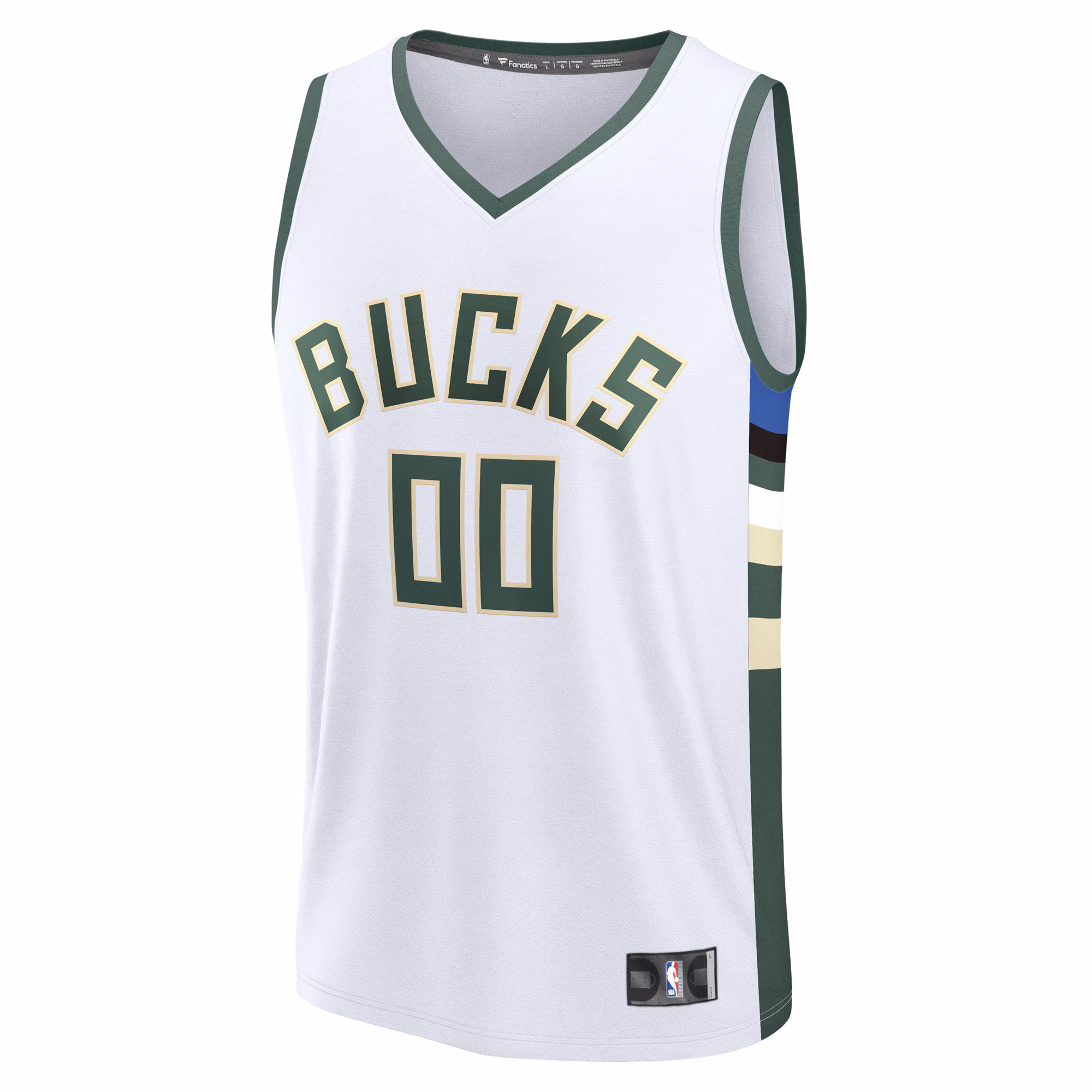 Milwaukee Bucks Fanatics Fast Break Custom Jersey - Association Edition - White