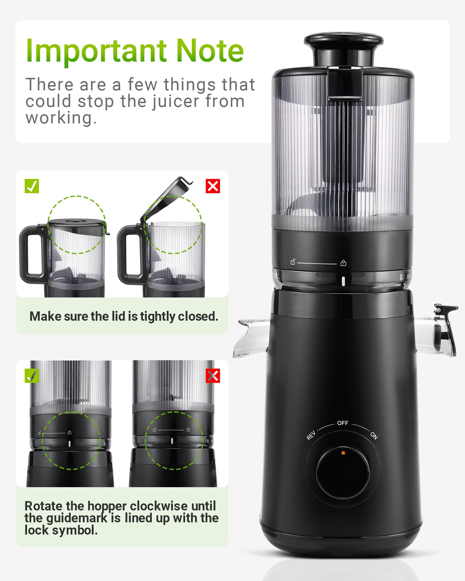 TUUMIIST Cold Press Juicer with 5.3