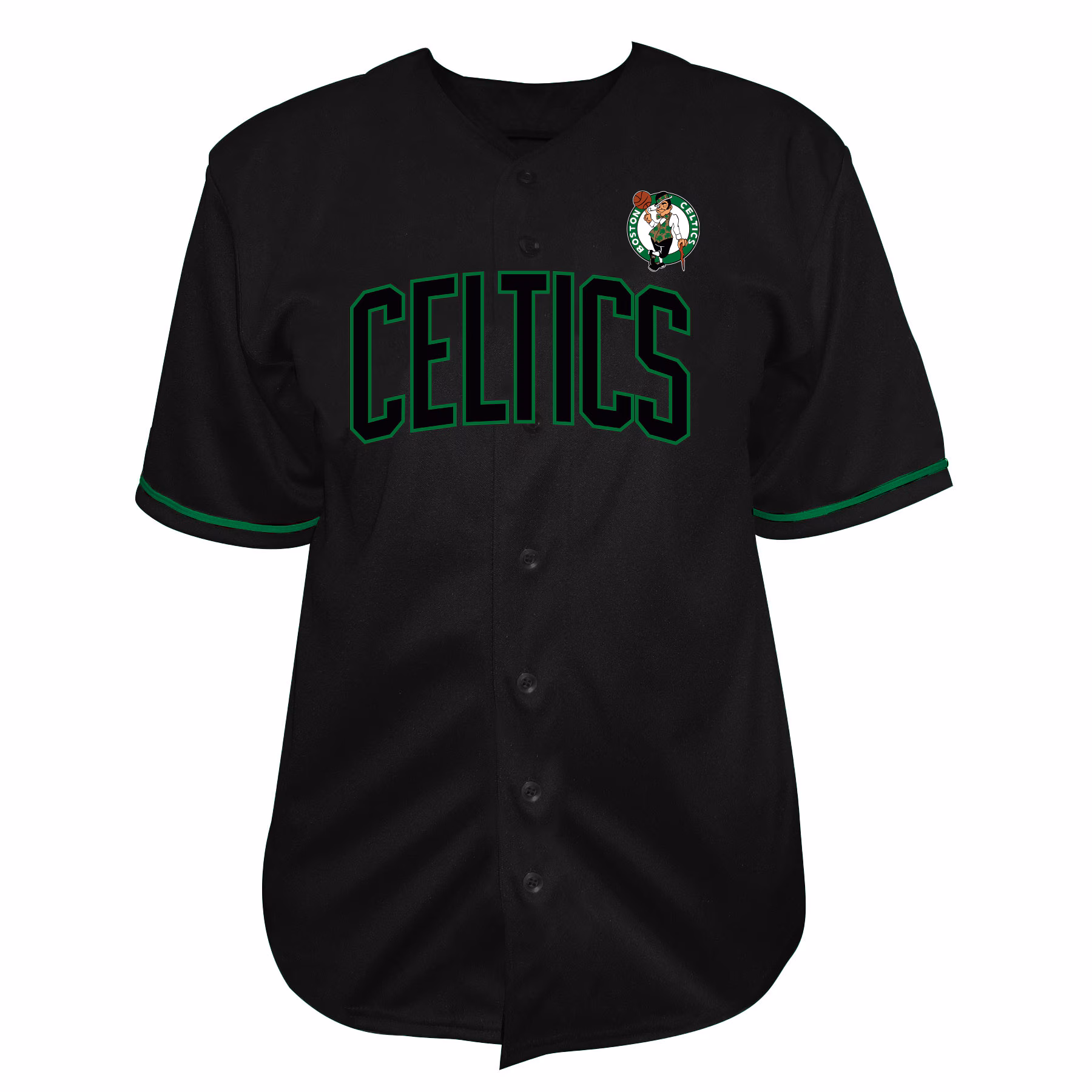 Jayson Tatum Boston Celtics Profile Big & Tall Name & Number Button-Up Jersey - Black