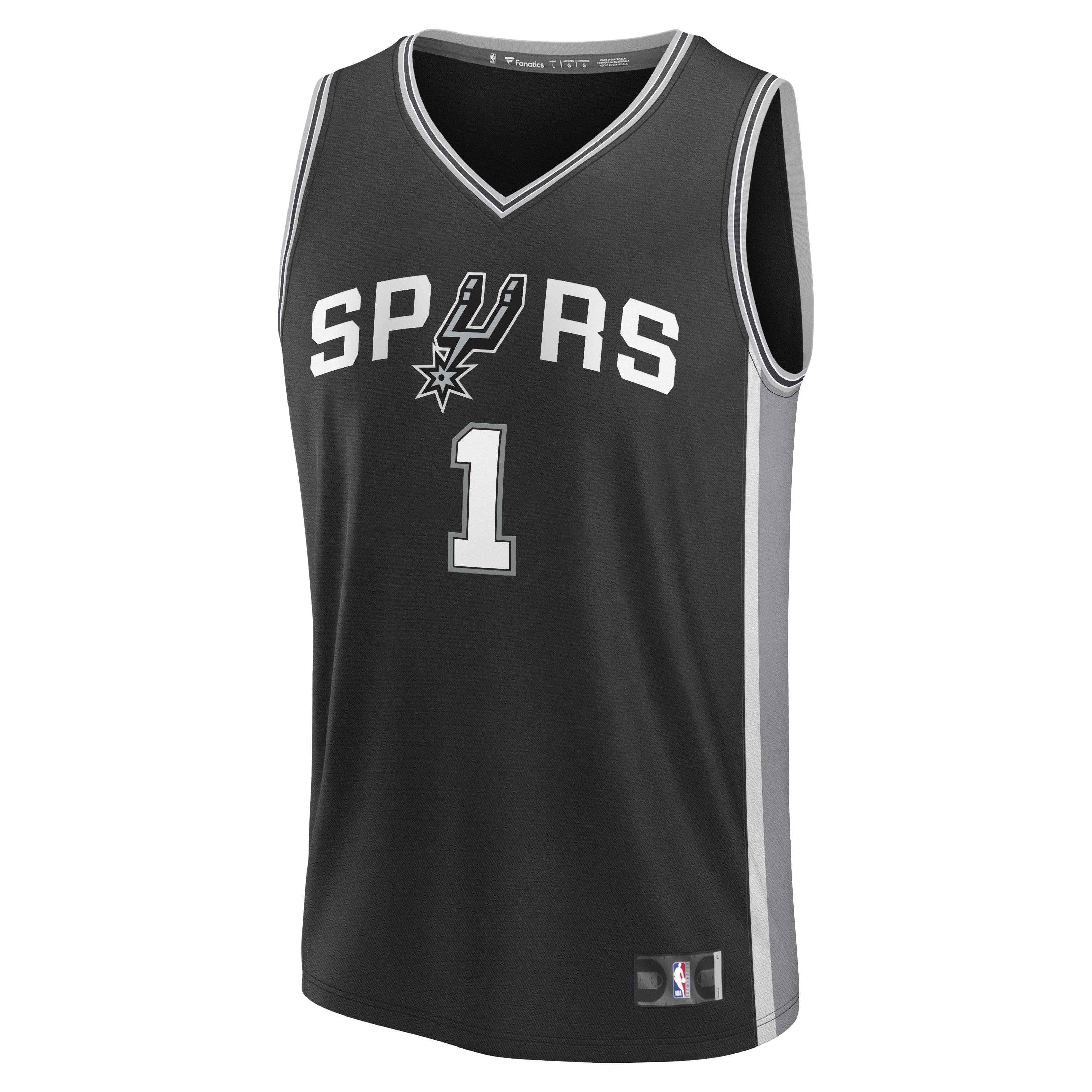 Victor Wembanyama San Antonio Spurs Fanatics 2026 NBA Finals Patch Fast Break Jersey - Icon Edition - Black