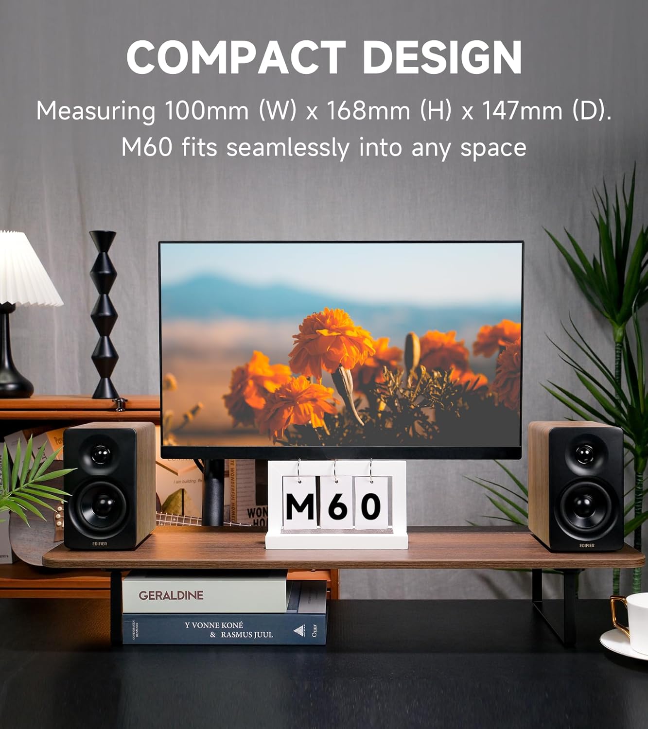 Edifier M60 Multimedia Speaker Bluetooth 5.3, 66W RMS, Hi-Res Audio & Hi-Res Wireless Audio, LDAC,3