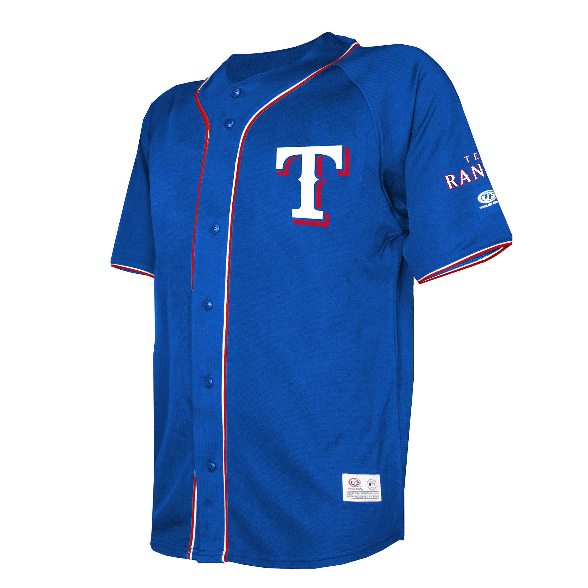 Texas Rangers Stitches Team Color Full-Button Fashion Jersey - Royal