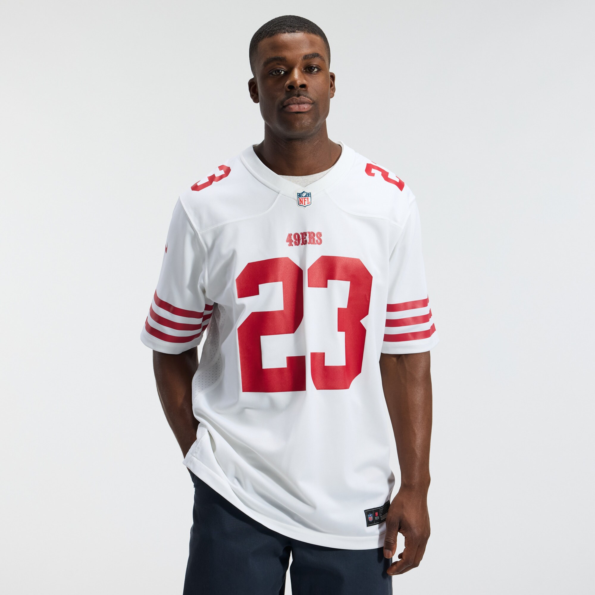 Christian McCaffrey San Francisco 49ers Nike Game Player Jersey - White
