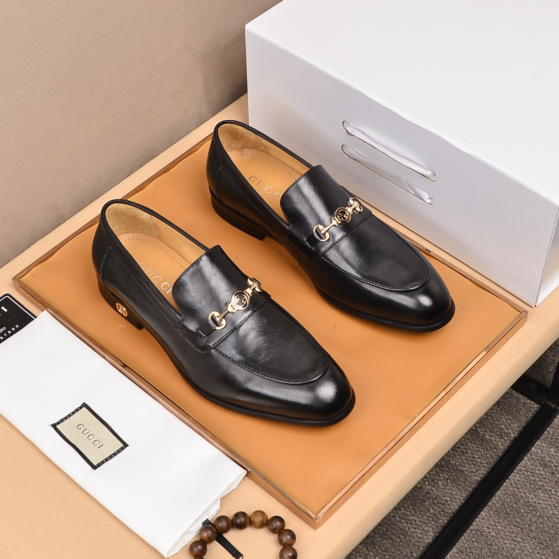 Gucci men's leather shoes-91