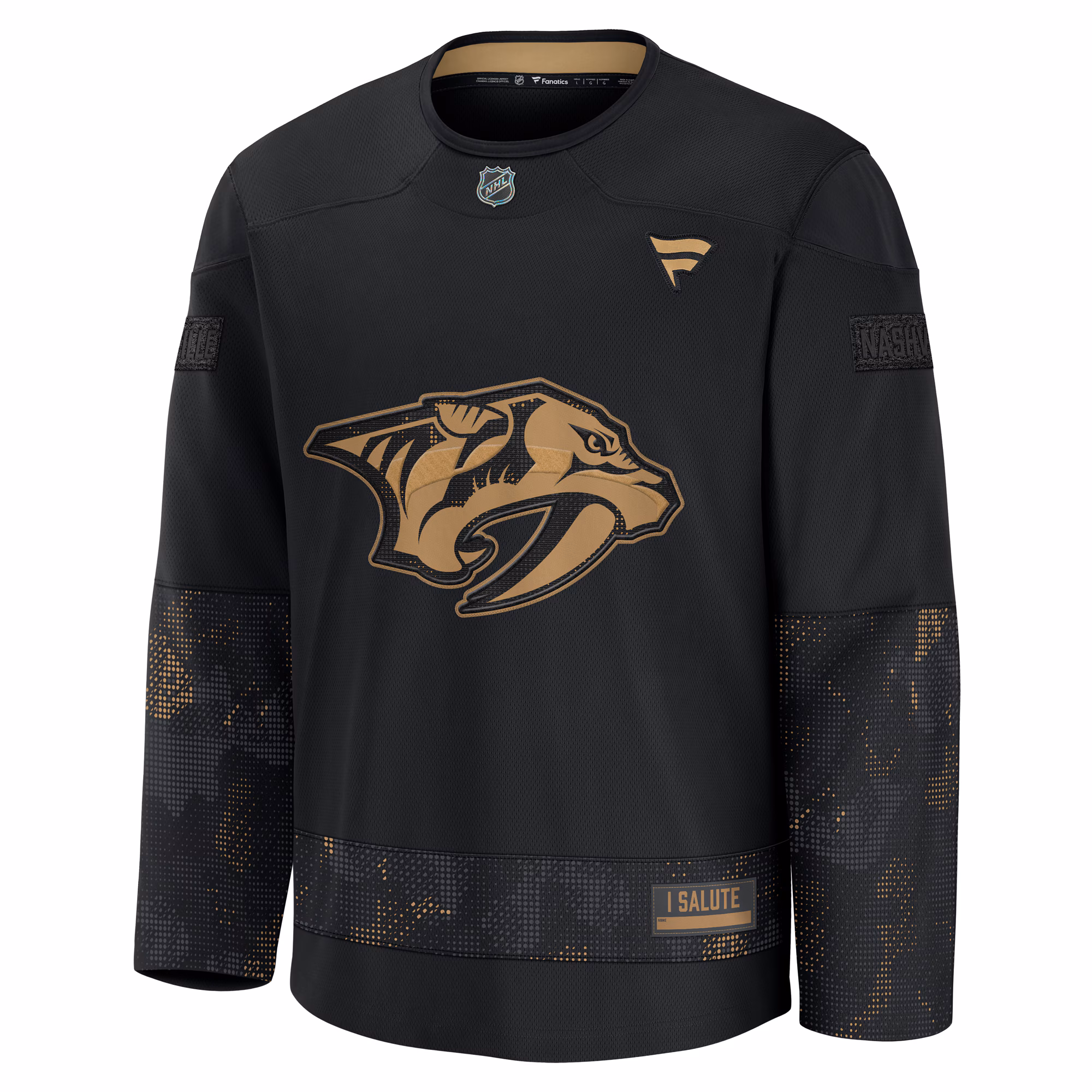 Nashville Predators Fanatics 2024 Military Appreciation Practice Jersey - Black