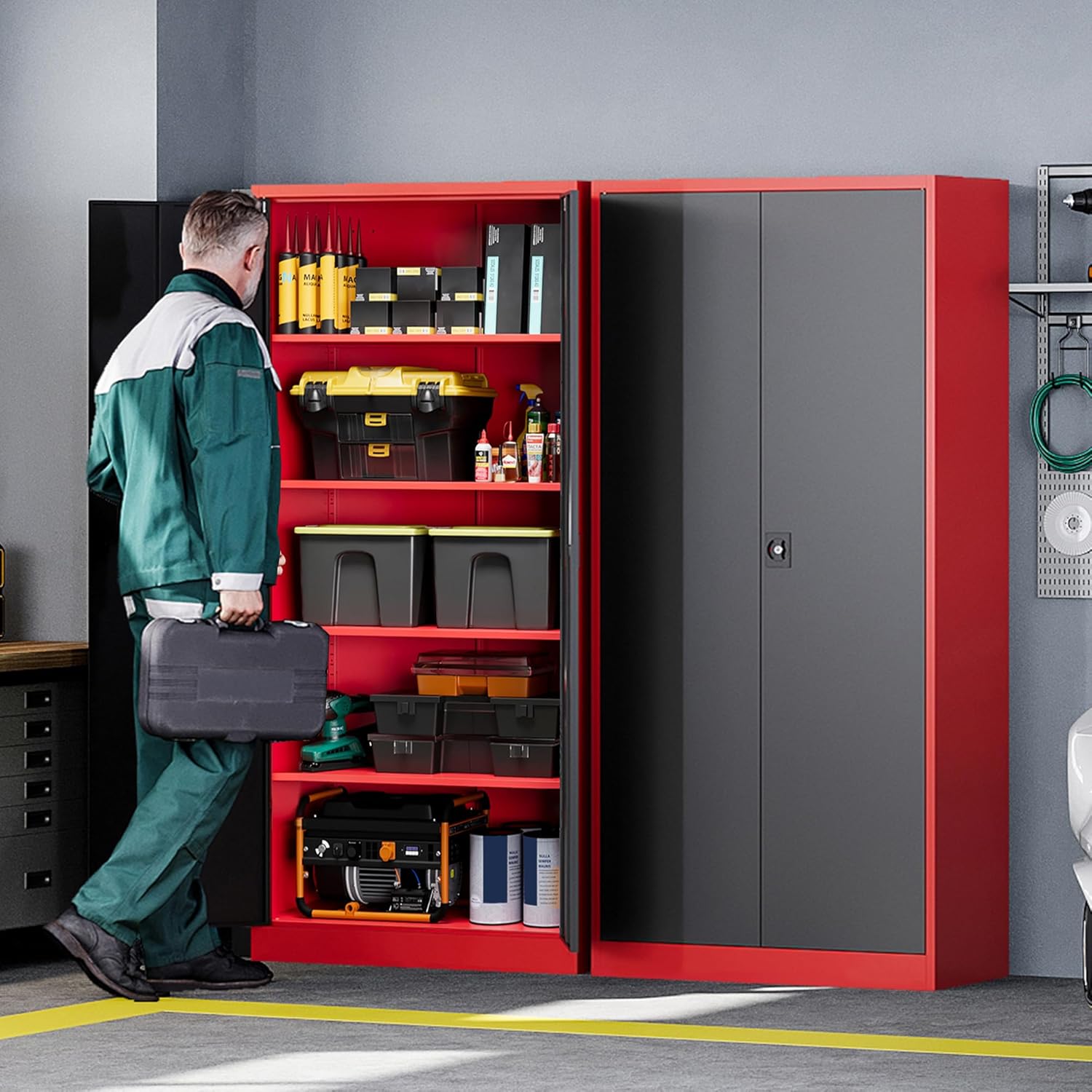 Letaya Metal Storage Cabinets with Lock, 72
