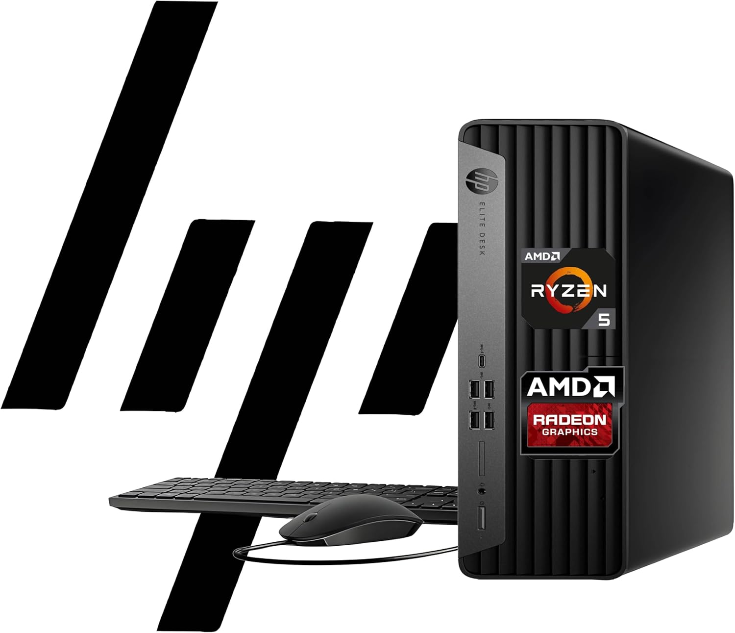 HP Elite 805 G9 SFF Business Desktop Computer, AMD Ryzen 5 8500G, 16GB DDR5, 1TB PCIe SSD, Radeon 740M Graphics, Dual 4K Display Support, USB-C, HDMI, RJ-45, Wi-Fi, Wired KB & Mouse, Windows11 Pro