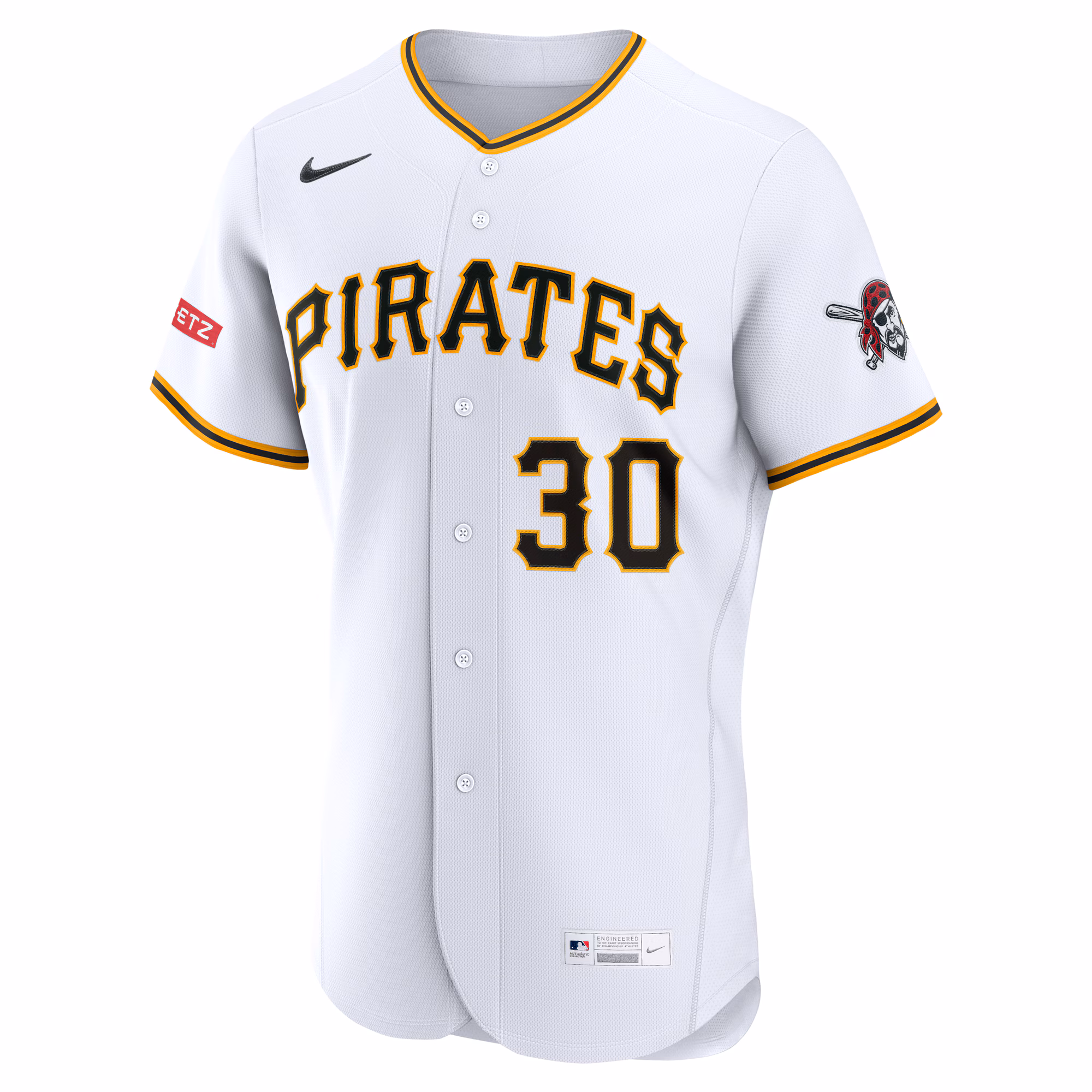 Paul Skenes Pittsburgh Pirates Nike Home Authentic Sponsor Patch Jersey - White