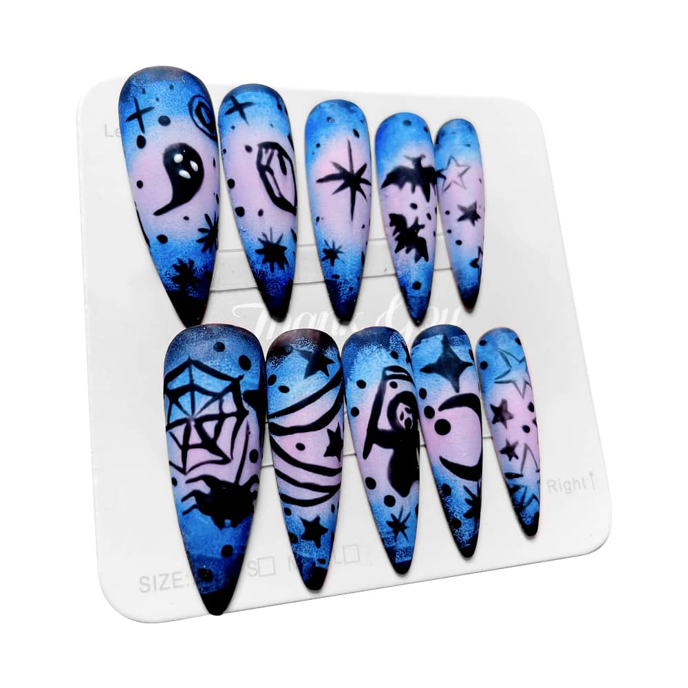 Blue Press On NailsBlue Press On Nails - SAYEGIRLS
