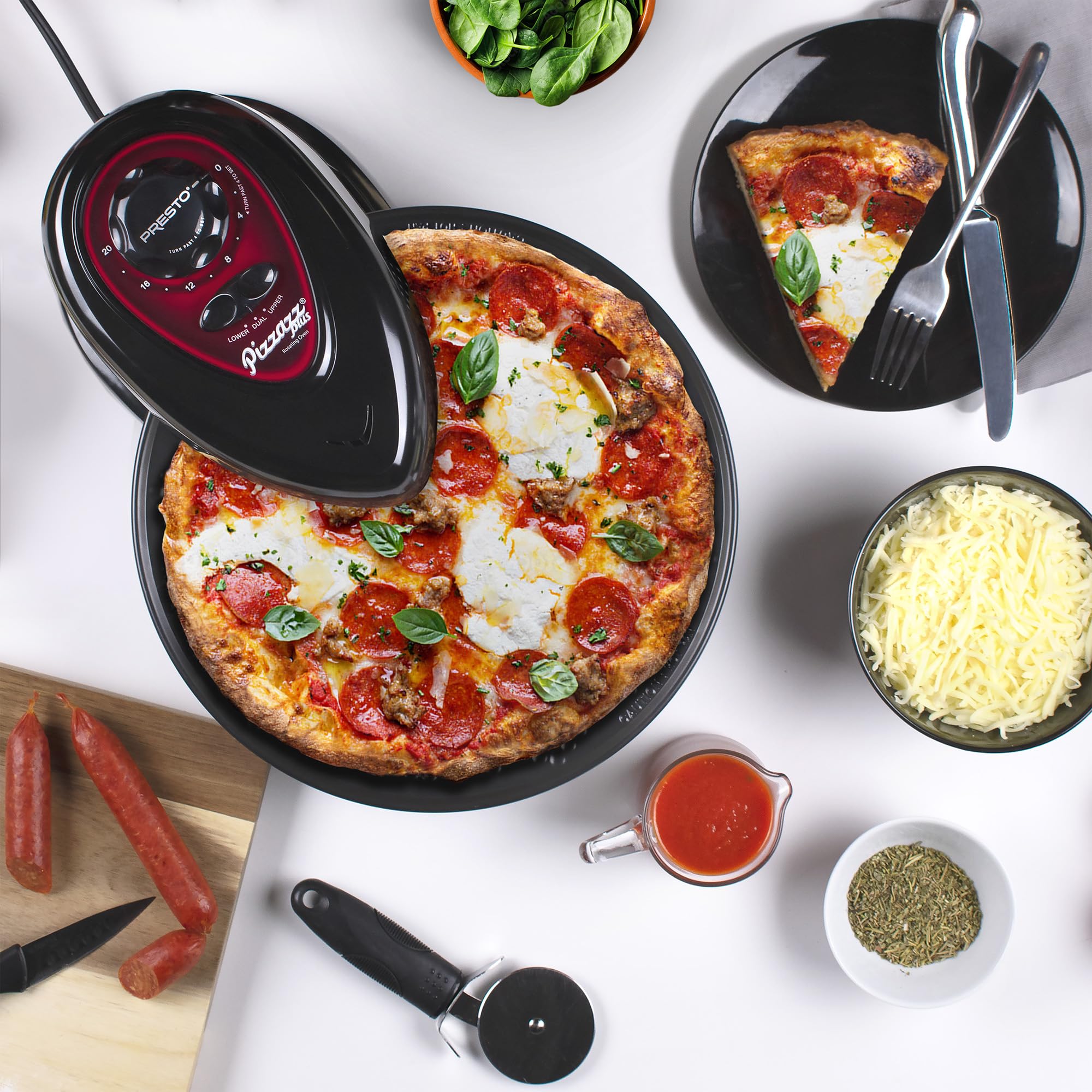 PRESTO Pizzazz Plus Rotating Oven - Black Model 03430