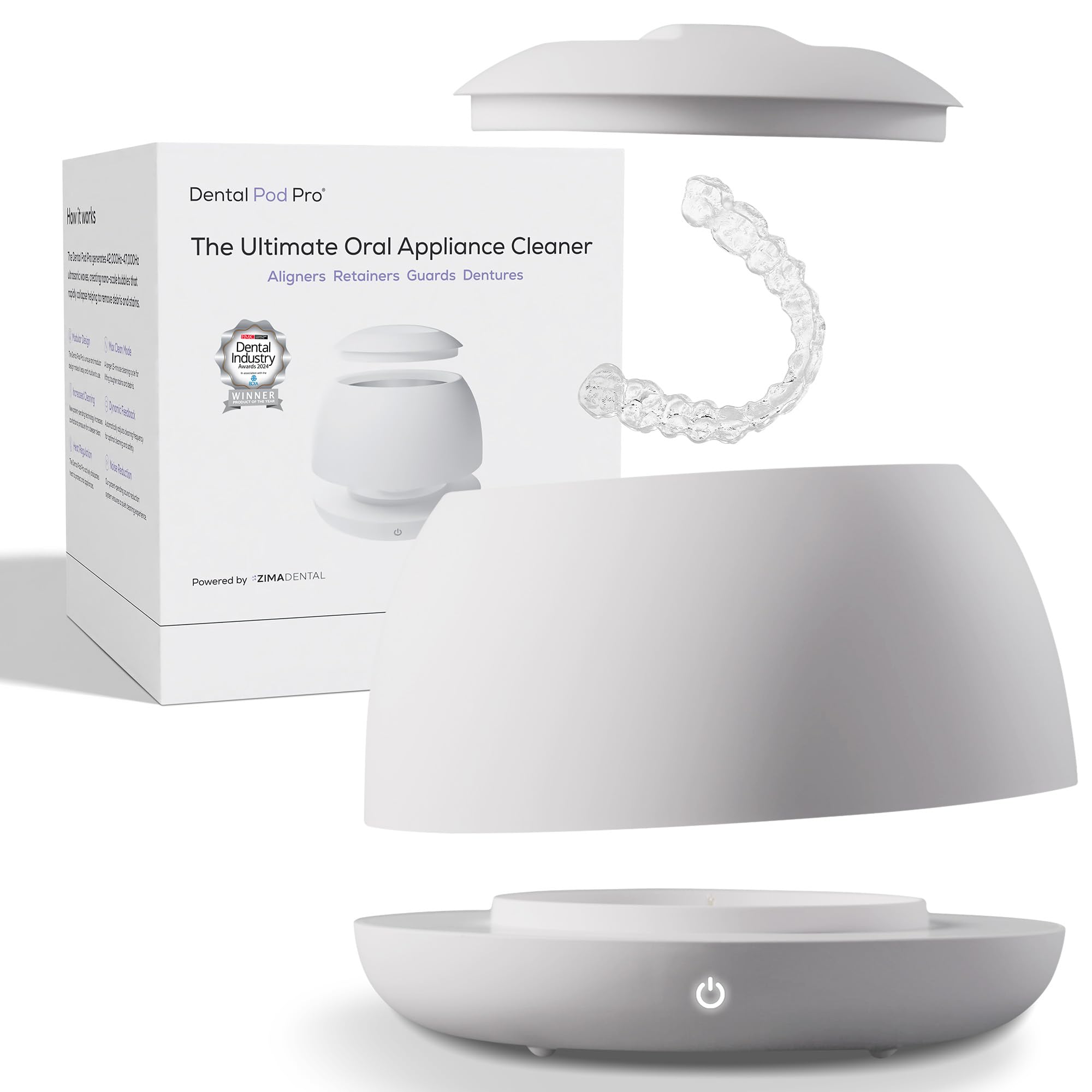 ZIMA DENTAL Pod PRO: Ultrasonic Retainer & Aligner Cleaner