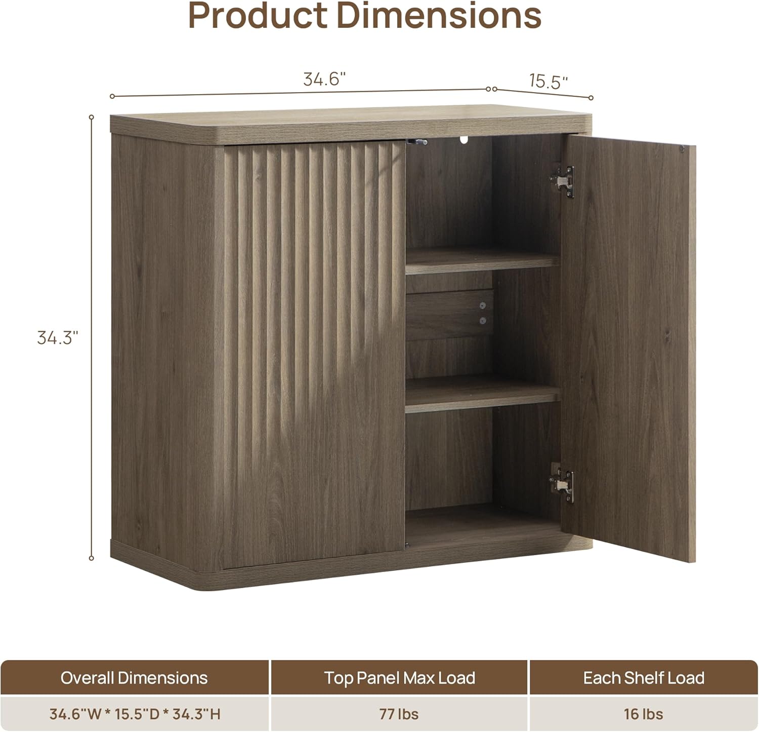 SICOTAS Buffet Cabinet with Storage 34.6