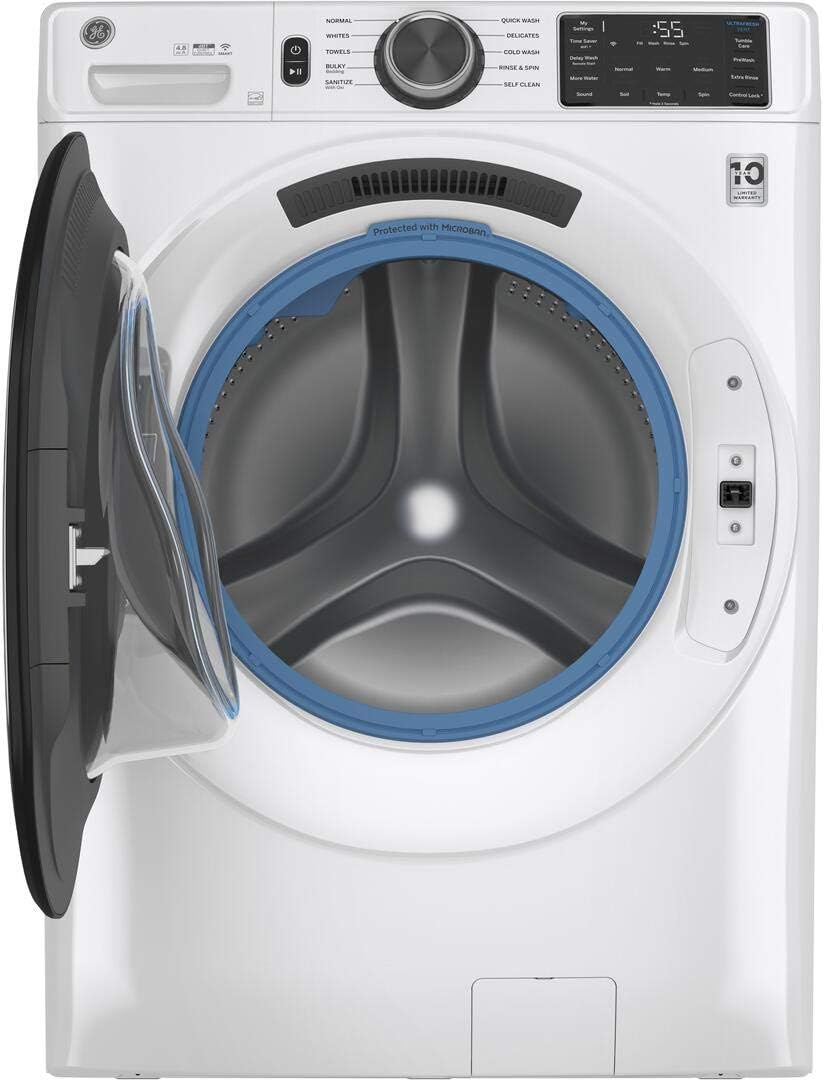 GE PROFILE 28 Inch Smart Front Load Washer with 4.8 cu. ft. Capacity in White GFW550SSNWW